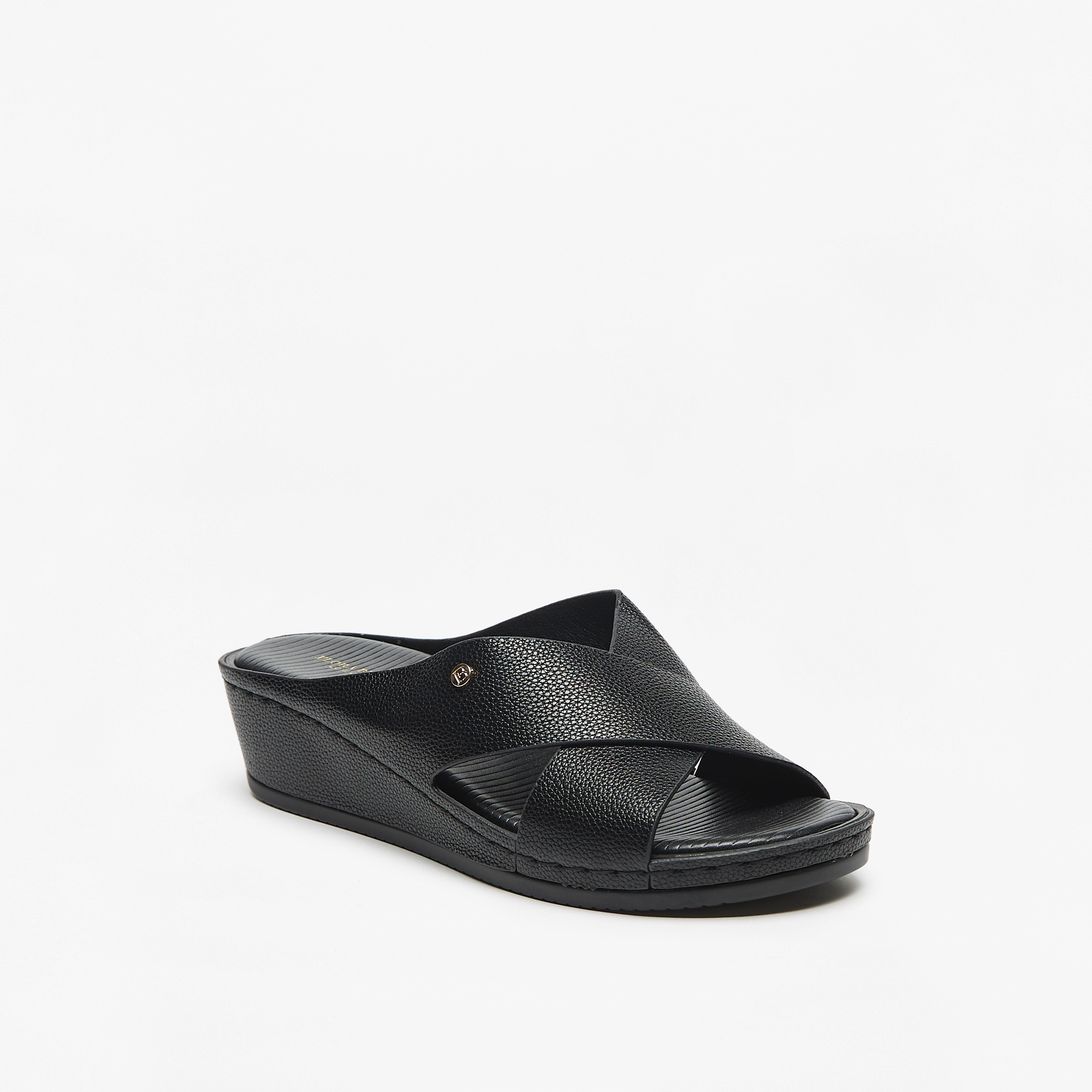 صندل سهل الارتداء بحزام متقاطع وكعب سميك وطبعات شعار من فلورا بيلا-women-shoes-sandals-heeled-image-6