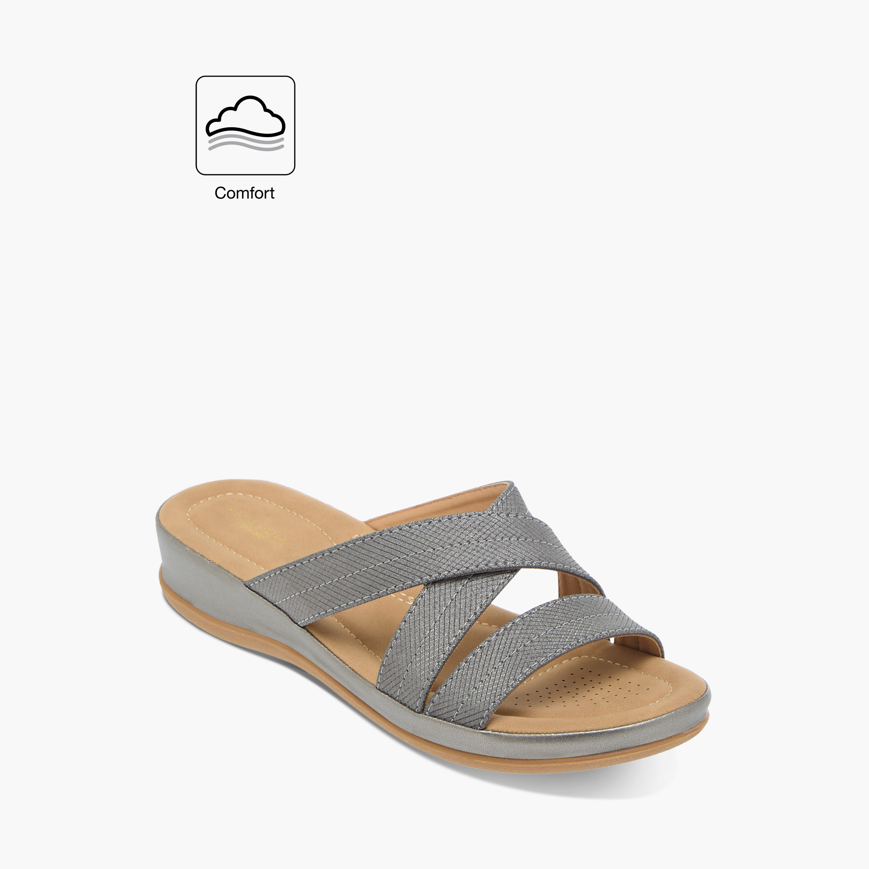 Flora Bella Textured Slip-On Strappy Comfort Sandals-women-shoes-sandals-heeled-image-2
