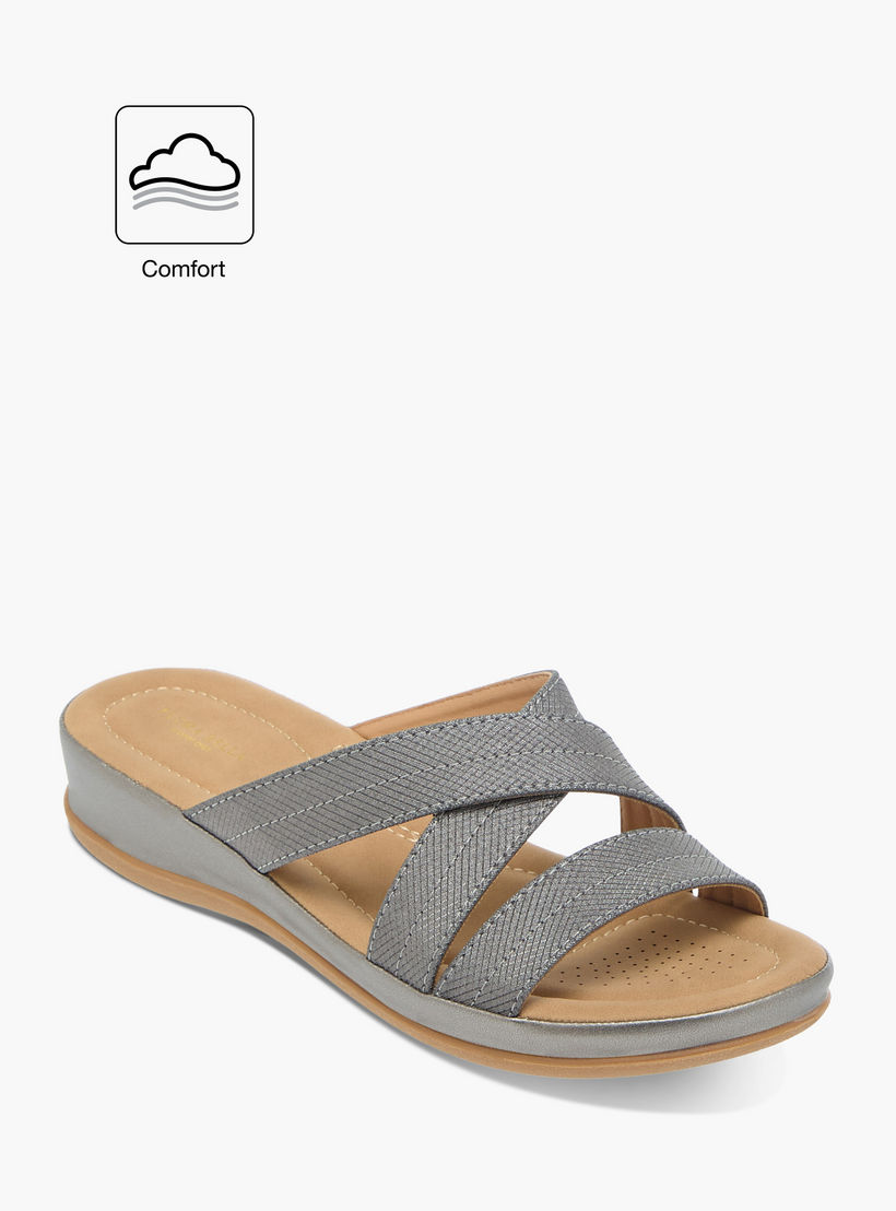 Flora Bella Textured Slip-On Strappy Comfort Sandals-women-shoes-sandals-heeled-image-2