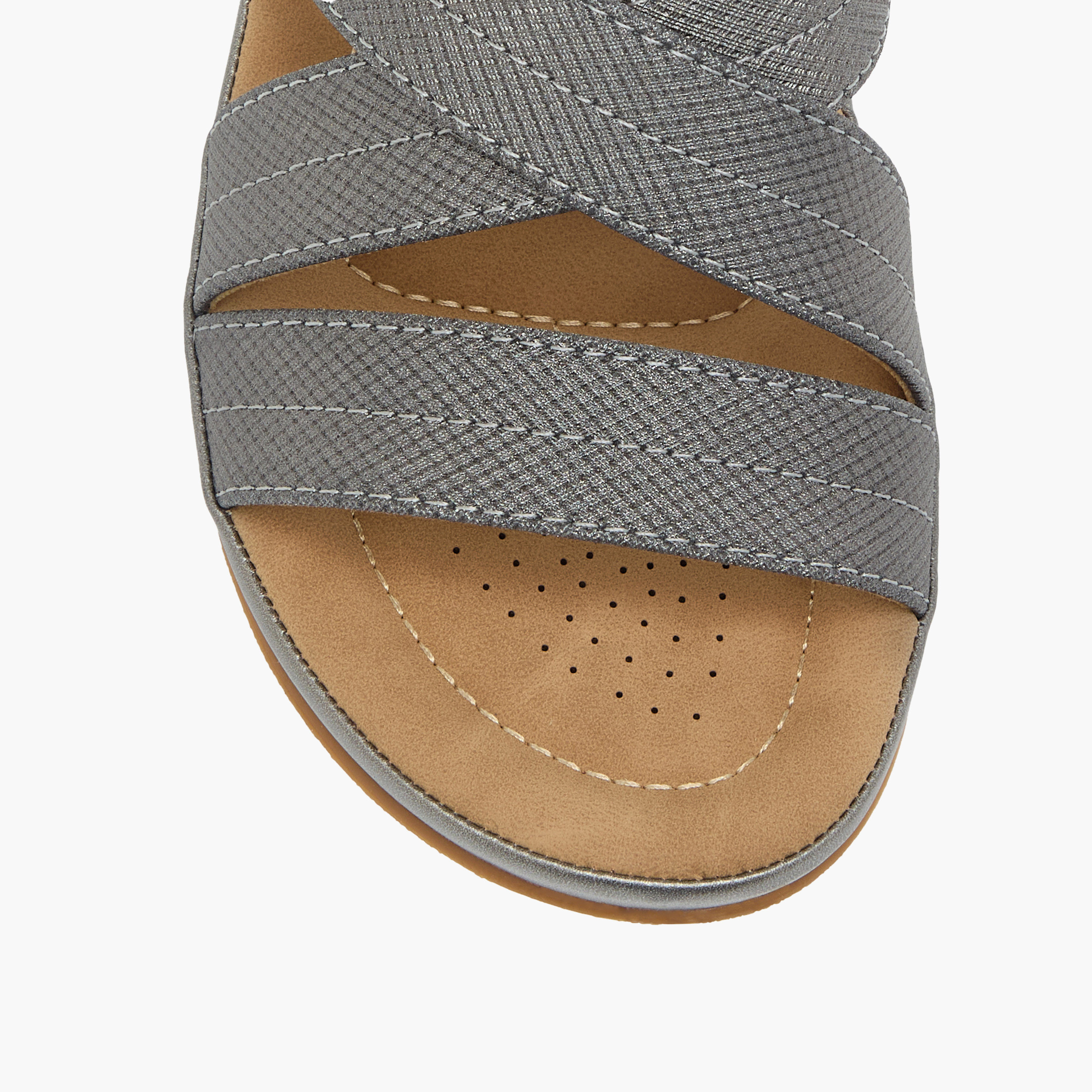 Flora Bella Textured Slip-On Strappy Comfort Sandals-women-shoes-sandals-heeled-image-4