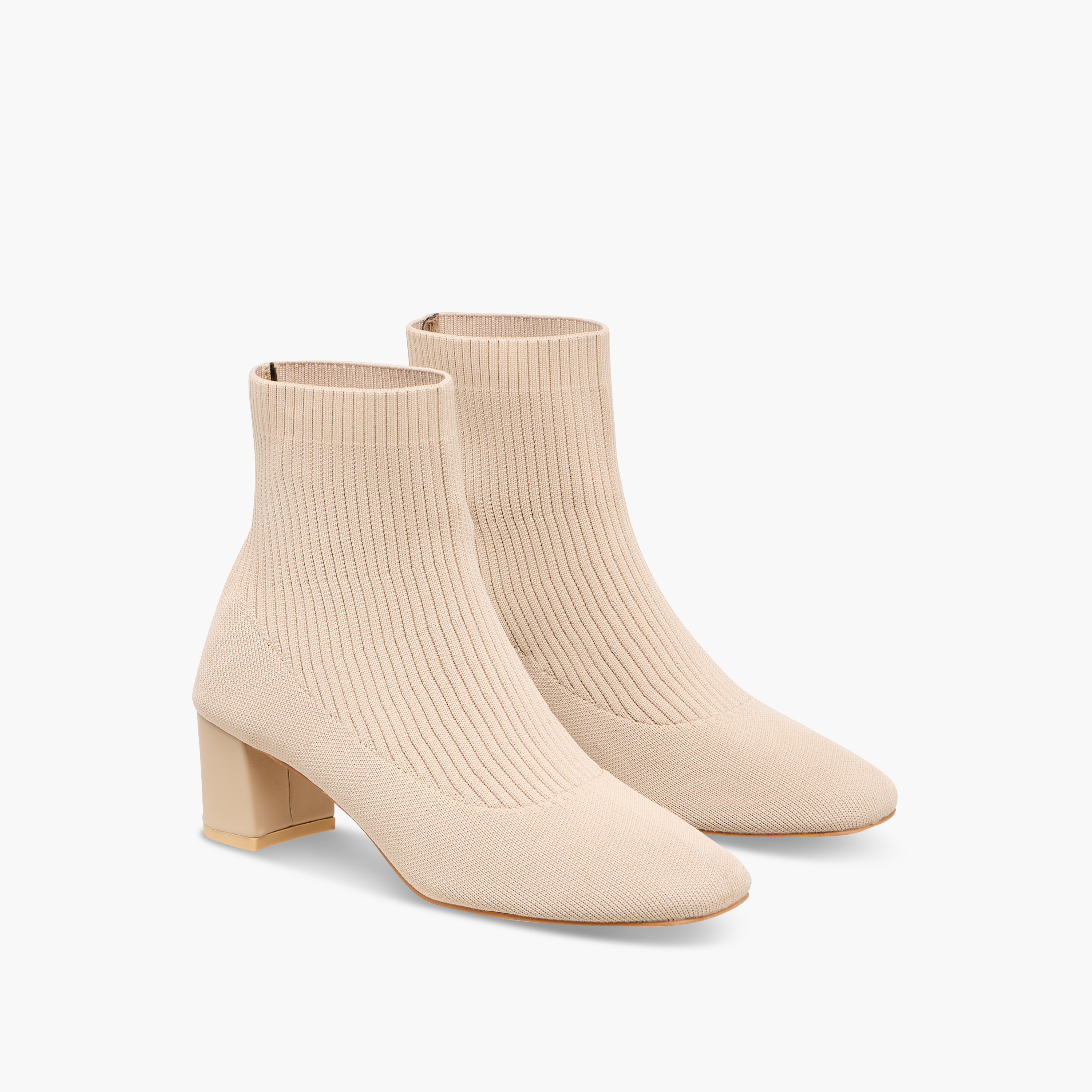 Flora Bella Ribbed Ankle Boots with Block Heels-women-shoes-boots-image-1