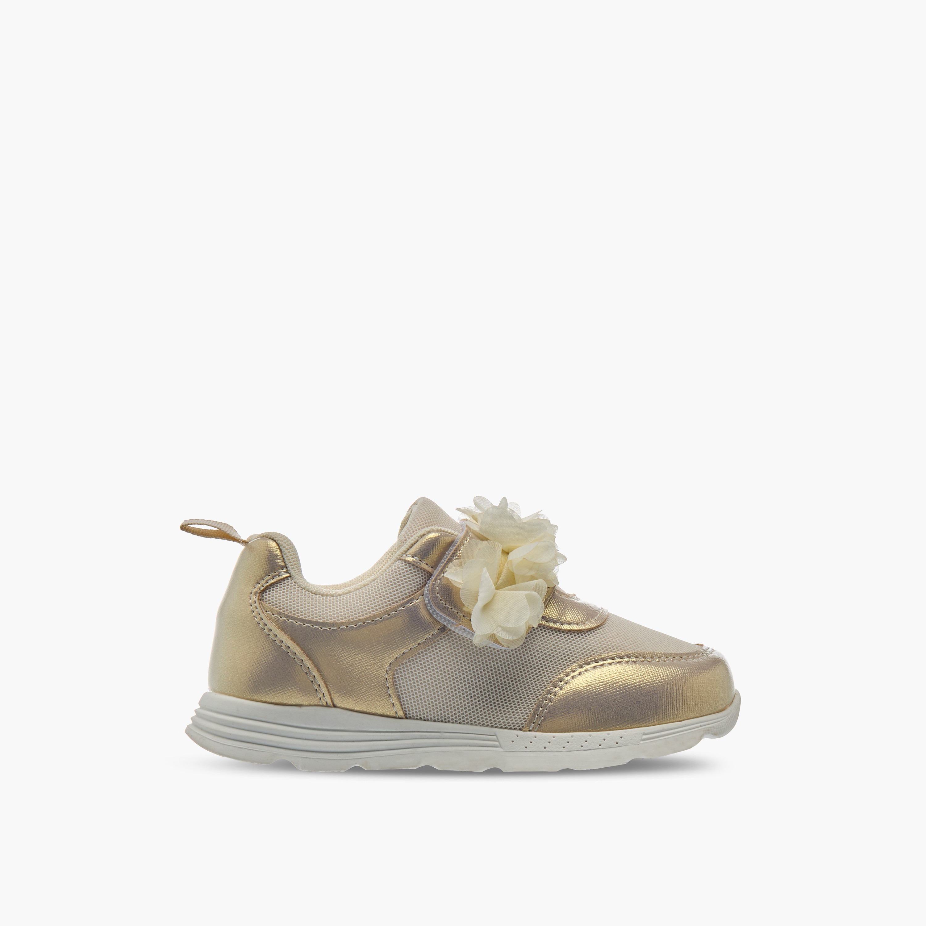 Flora Bella Girls Floral Embellished Hook & Loop Sneakers-girls-shoes-sneakers-image-3