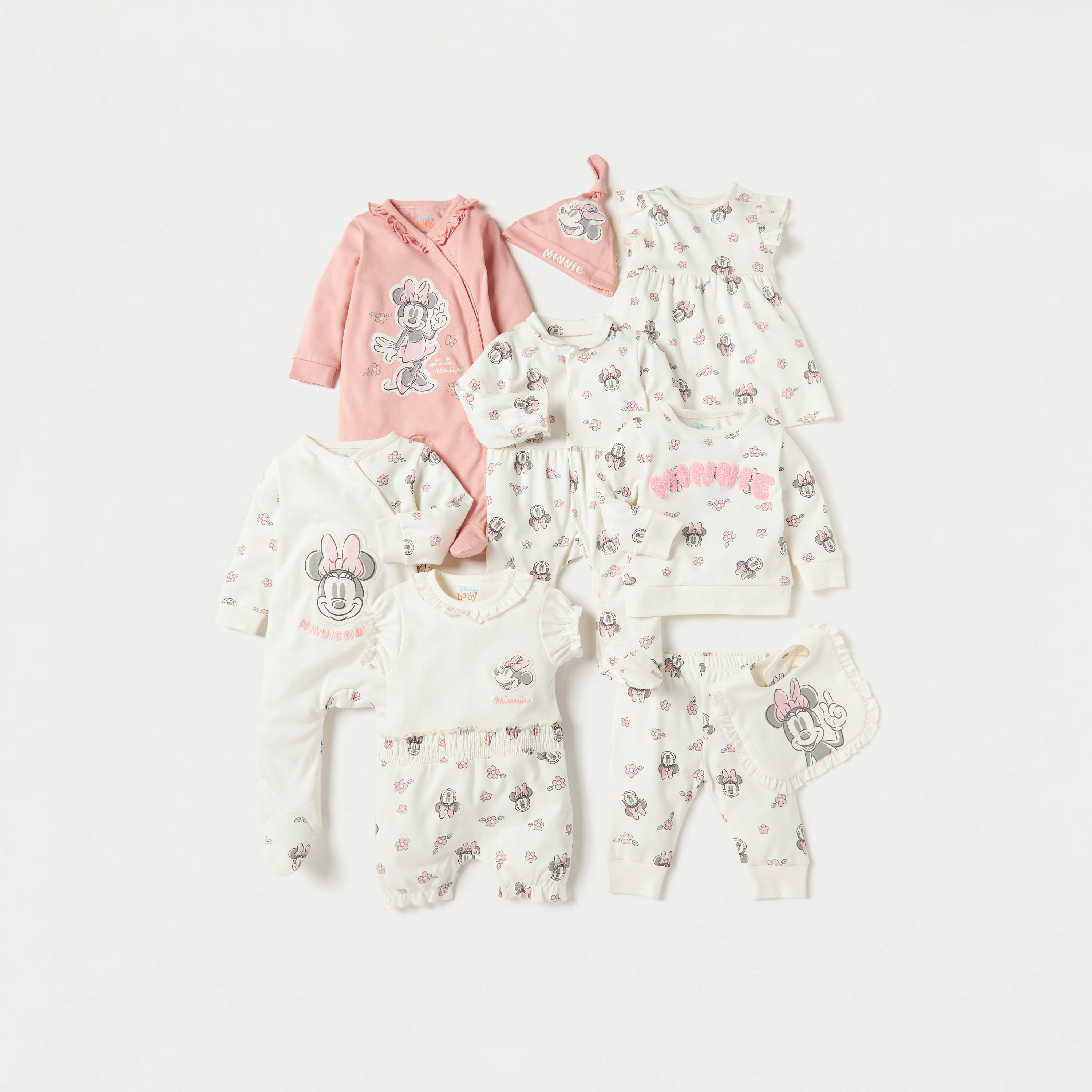 Disney Minnie Mouse Applique Closed Feet Sleepsuit with Long Sleeves-baby-girls-clothing-nightwear-sleepsuits-image-5