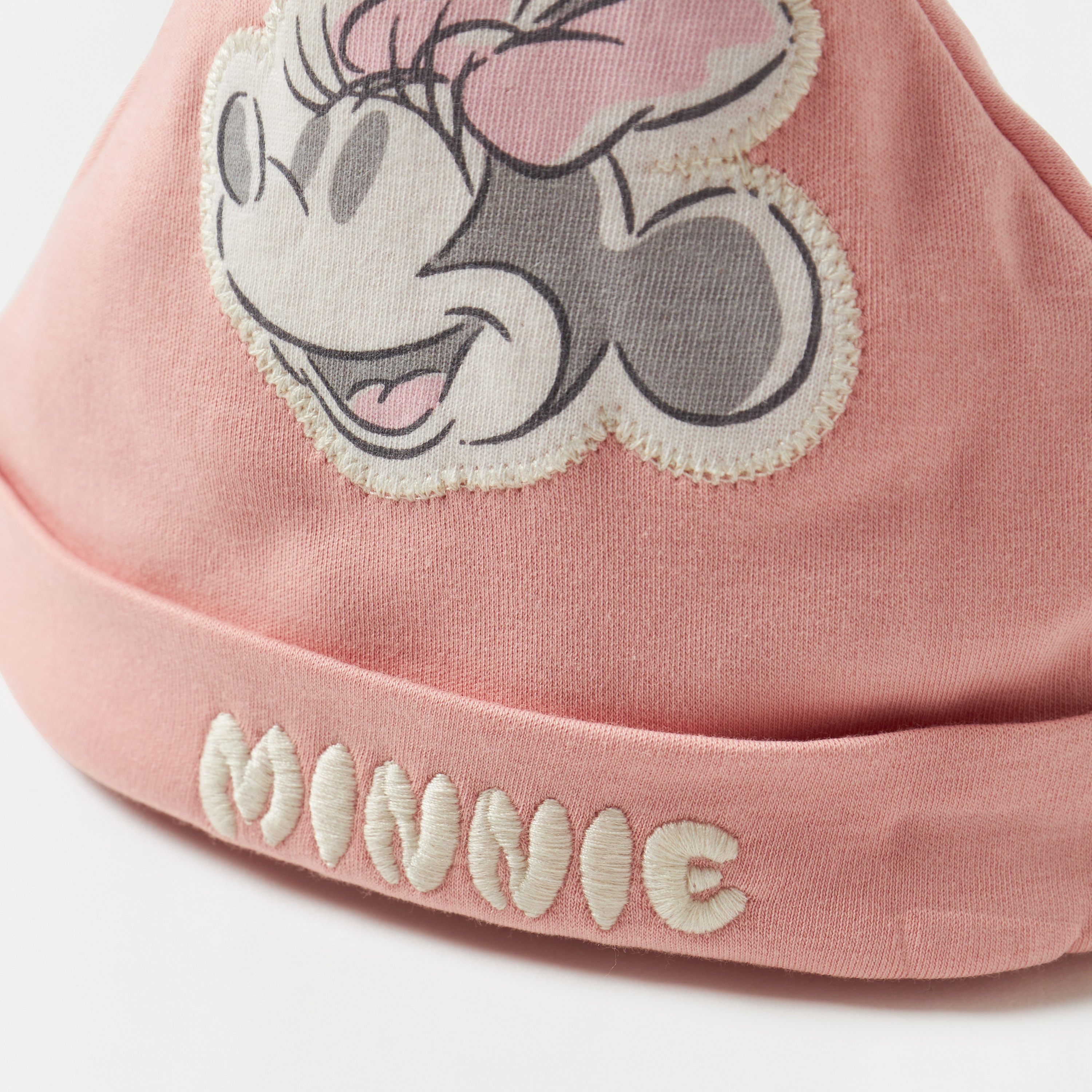 قبعة بيني بتفاصيل عقدة وتزيينات ميني ماوس من ديزني-baby-girls-accessories-caps-image-2