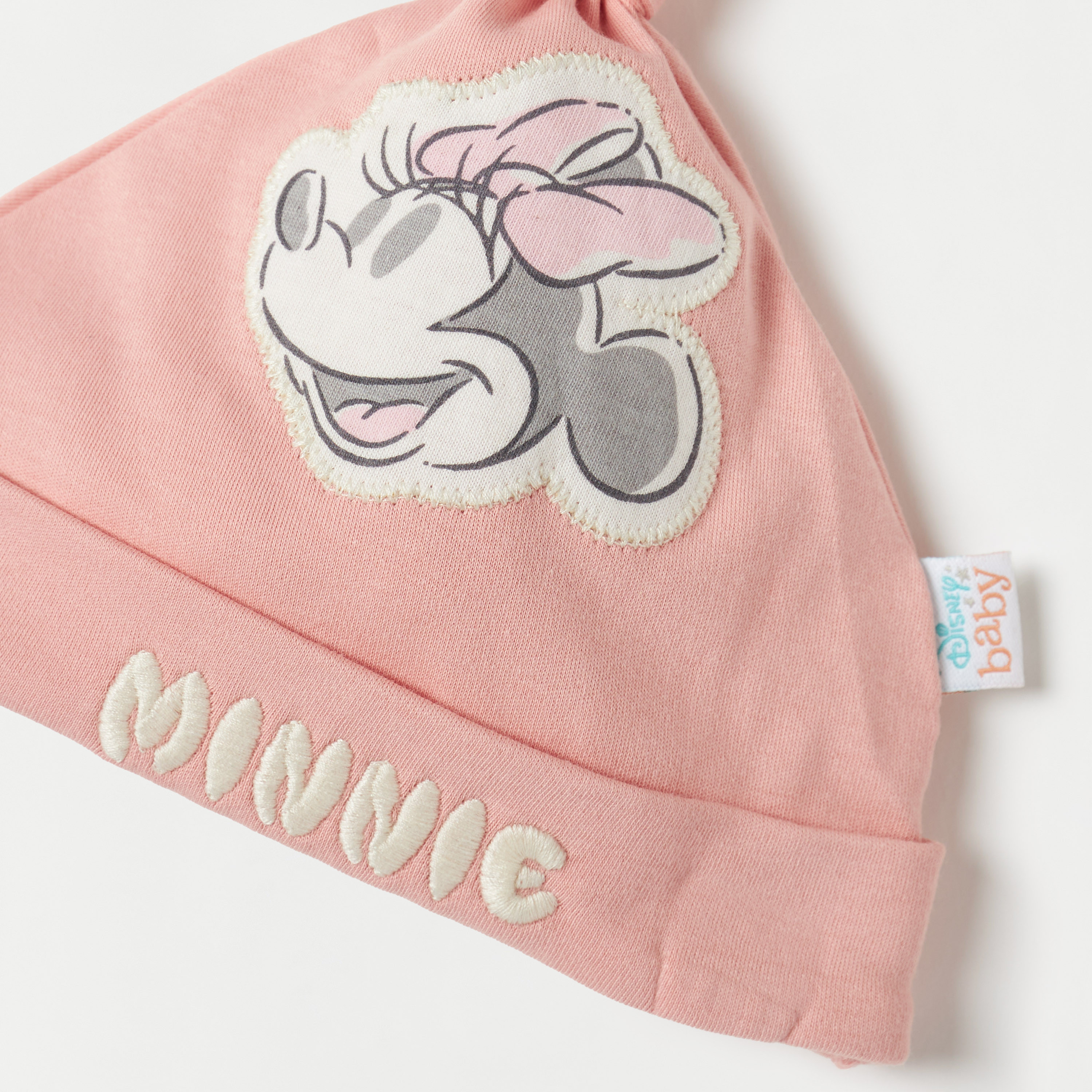 قبعة بيني بتفاصيل عقدة وتزيينات ميني ماوس من ديزني-baby-girls-accessories-caps-image-4