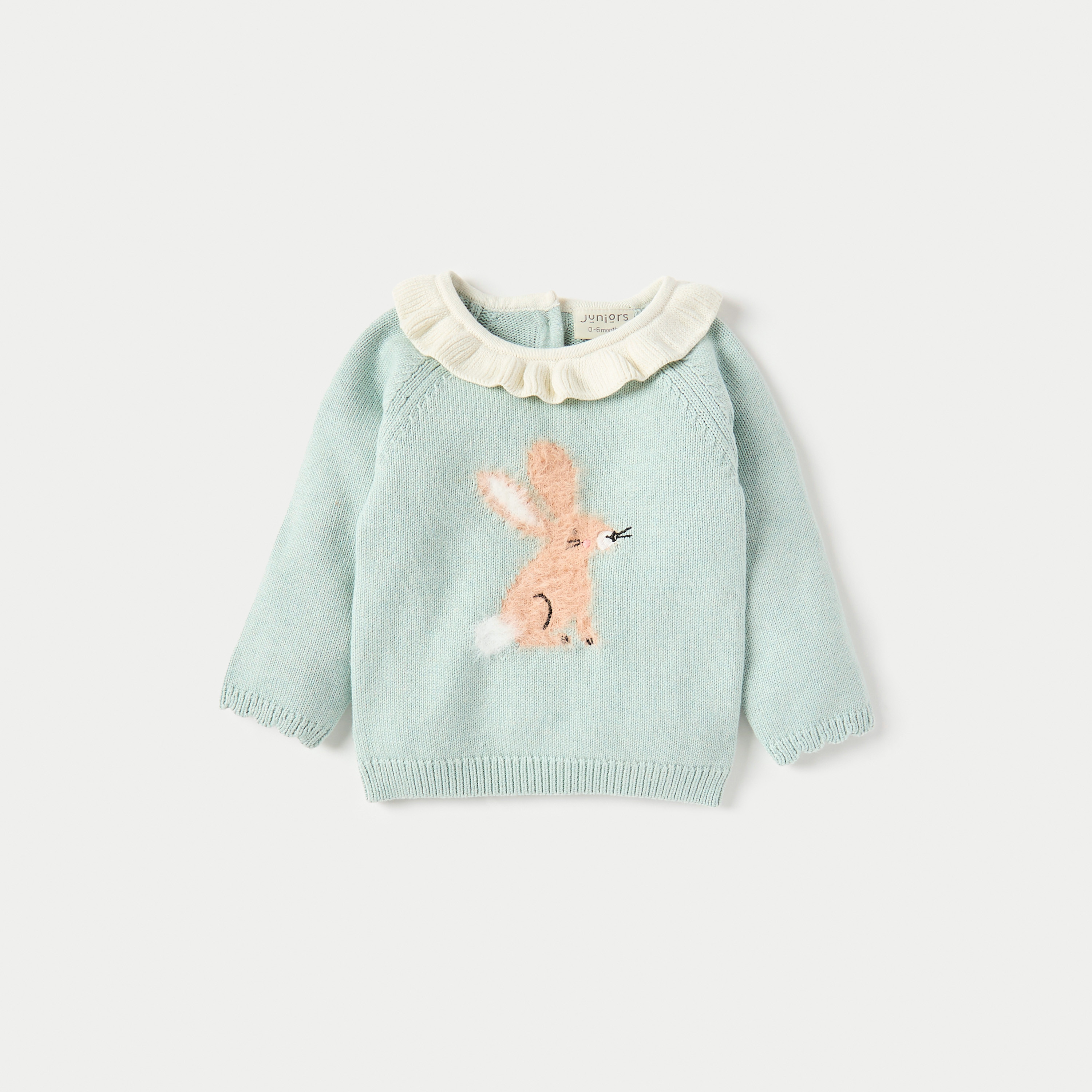 Juniors Bunny Textured Long Sleeves Sweater and Elasticated Pyjama Set-baby-girls-clothing-nightwear-pyjamasets-image-3