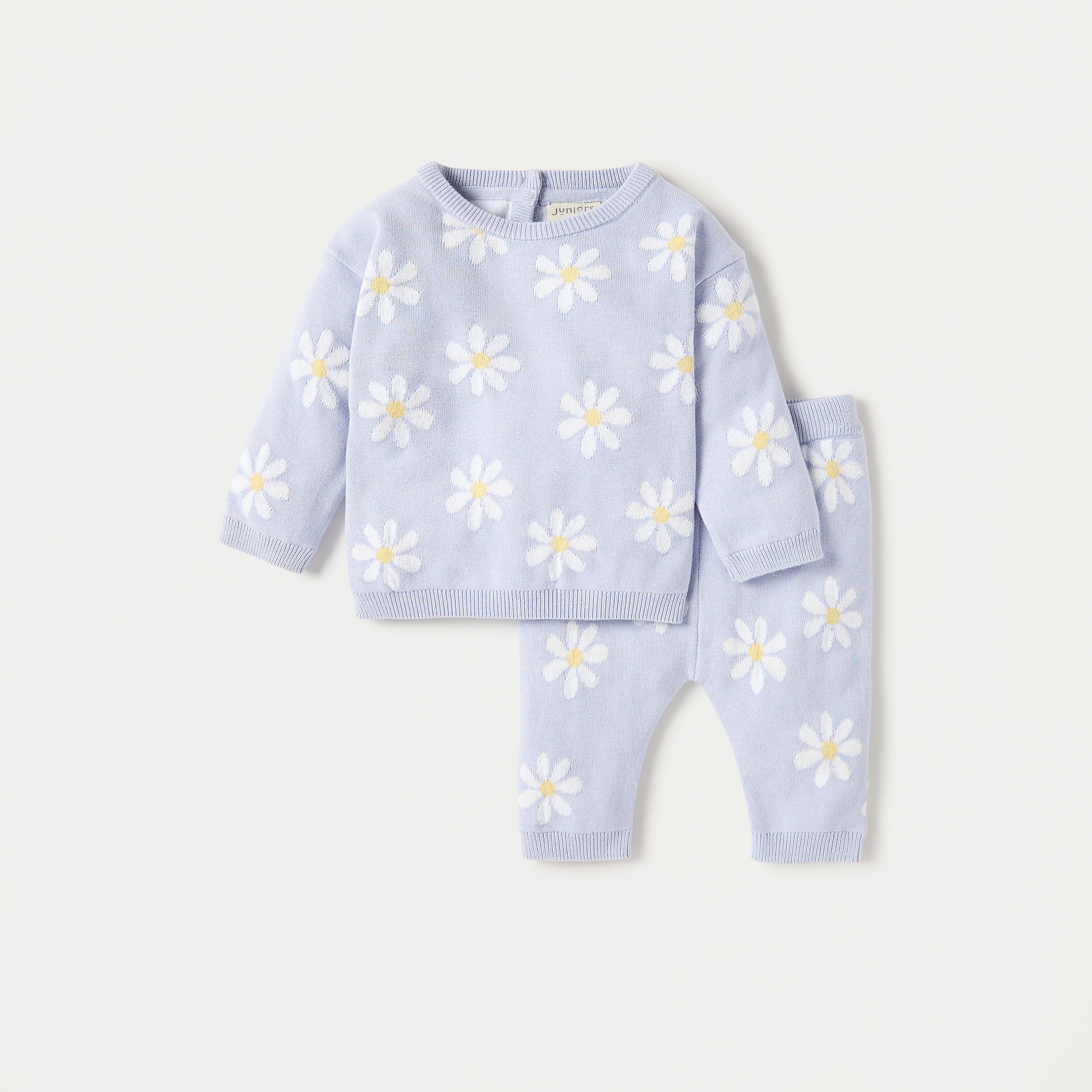 Juniors Floral Print Sweater and Pyjama Set-baby-girls-clothing-nightwear-pyjamasets-image-2