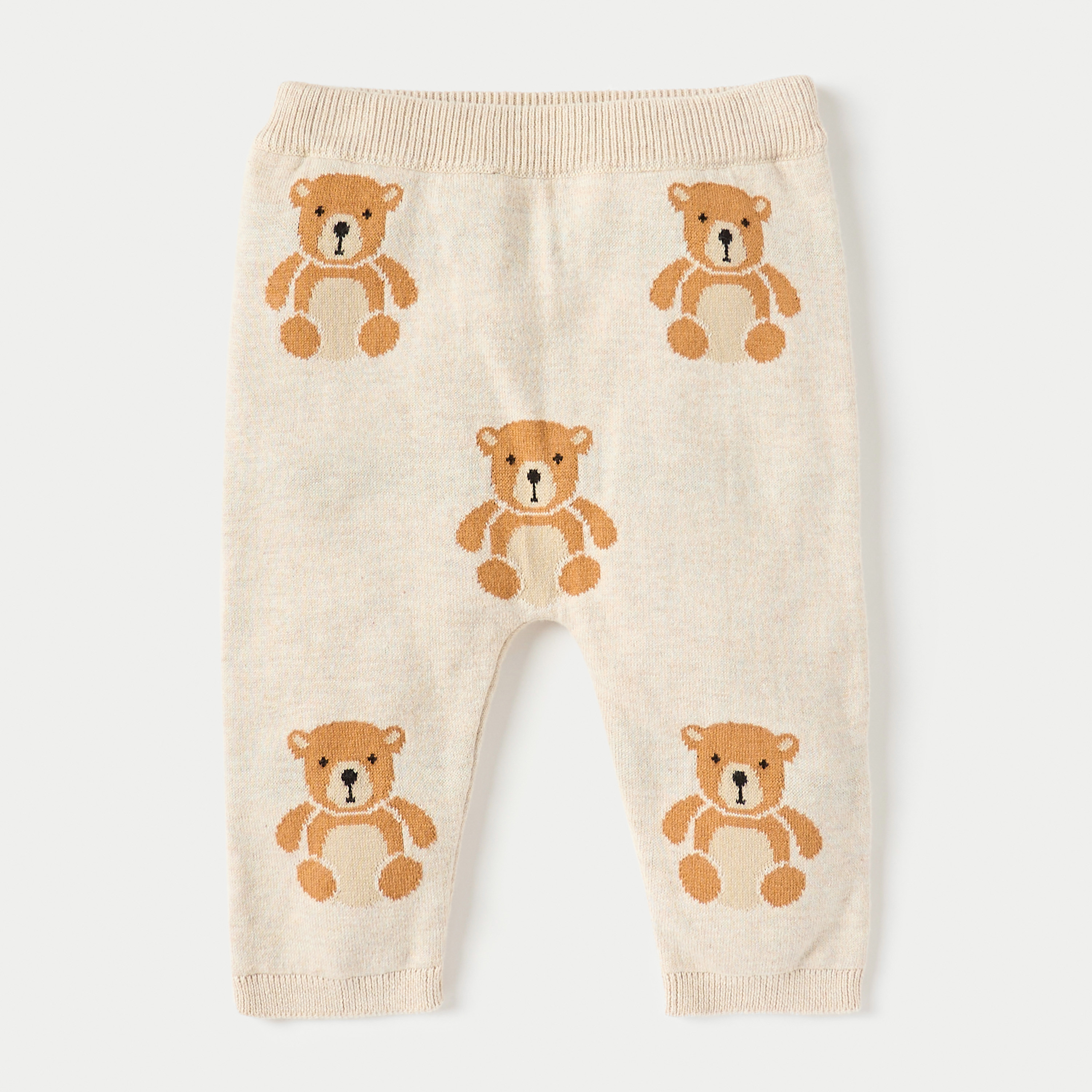 Juniors All-Over Bear Long Sleeves T-shirt and Elasticated Pyjama Set-baby-boys-clothing-winterwear-setsandcoords-image-3