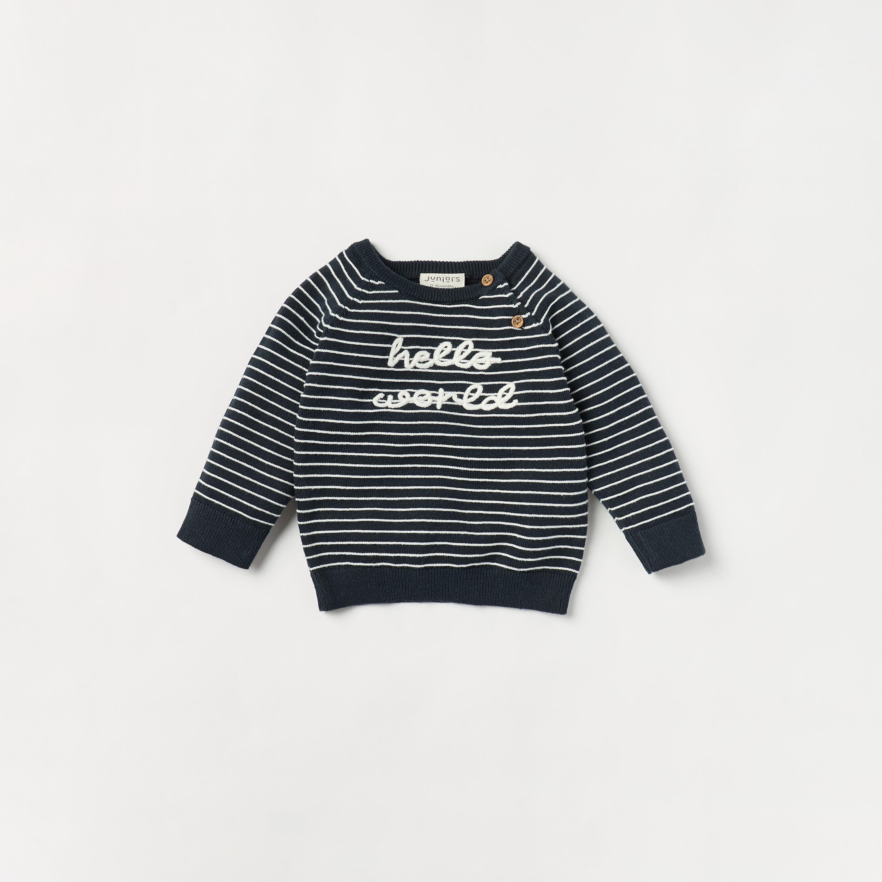 Juniors Striped Sweatshirt and Pyjama Set-baby-boys-clothing-winterwear-setsandcoords-image-2