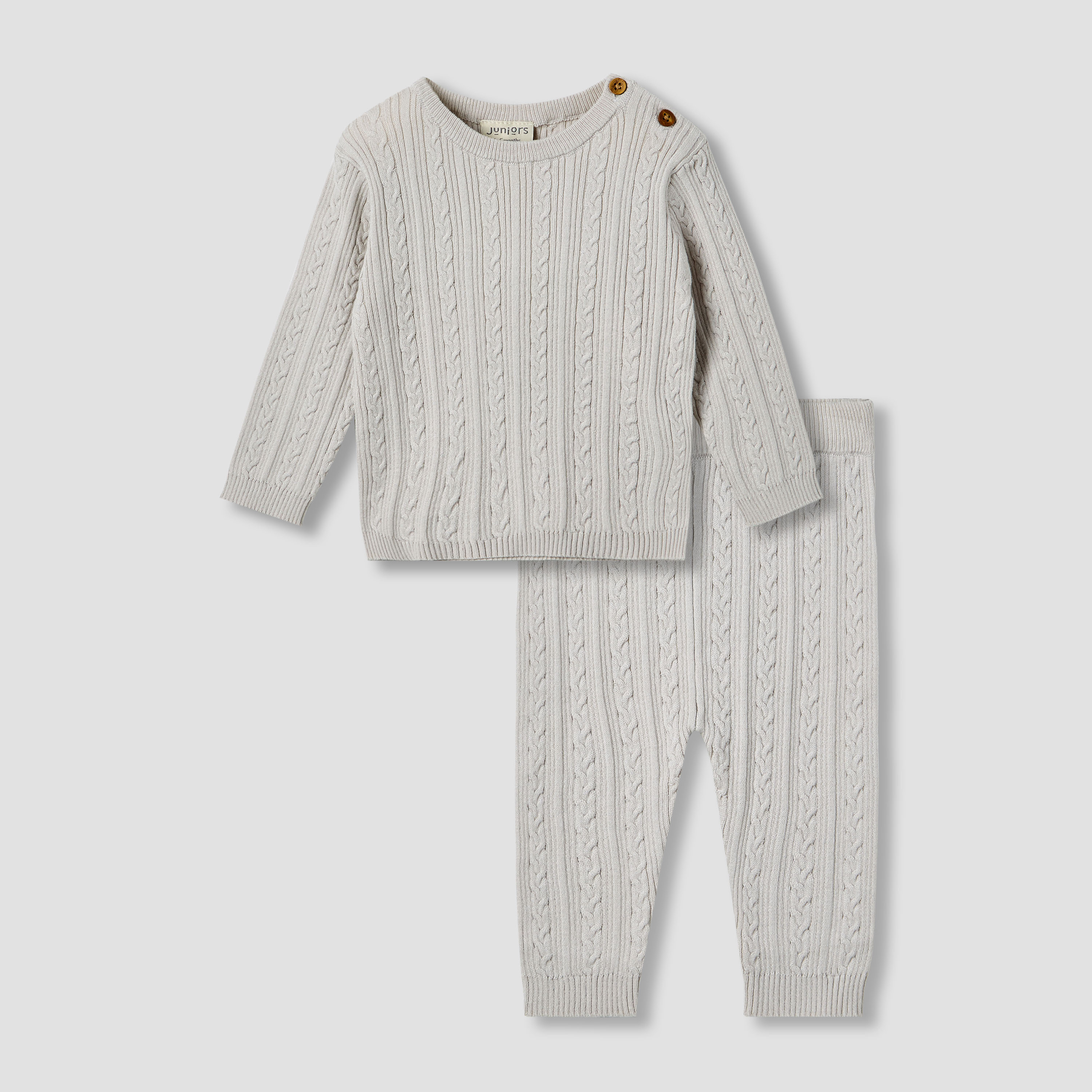 Juniors Cotton Round Neck Long Sleeve Pyjama Set with Knit Texture-baby-boys-clothing-winterwear-setsandcoords-image-1