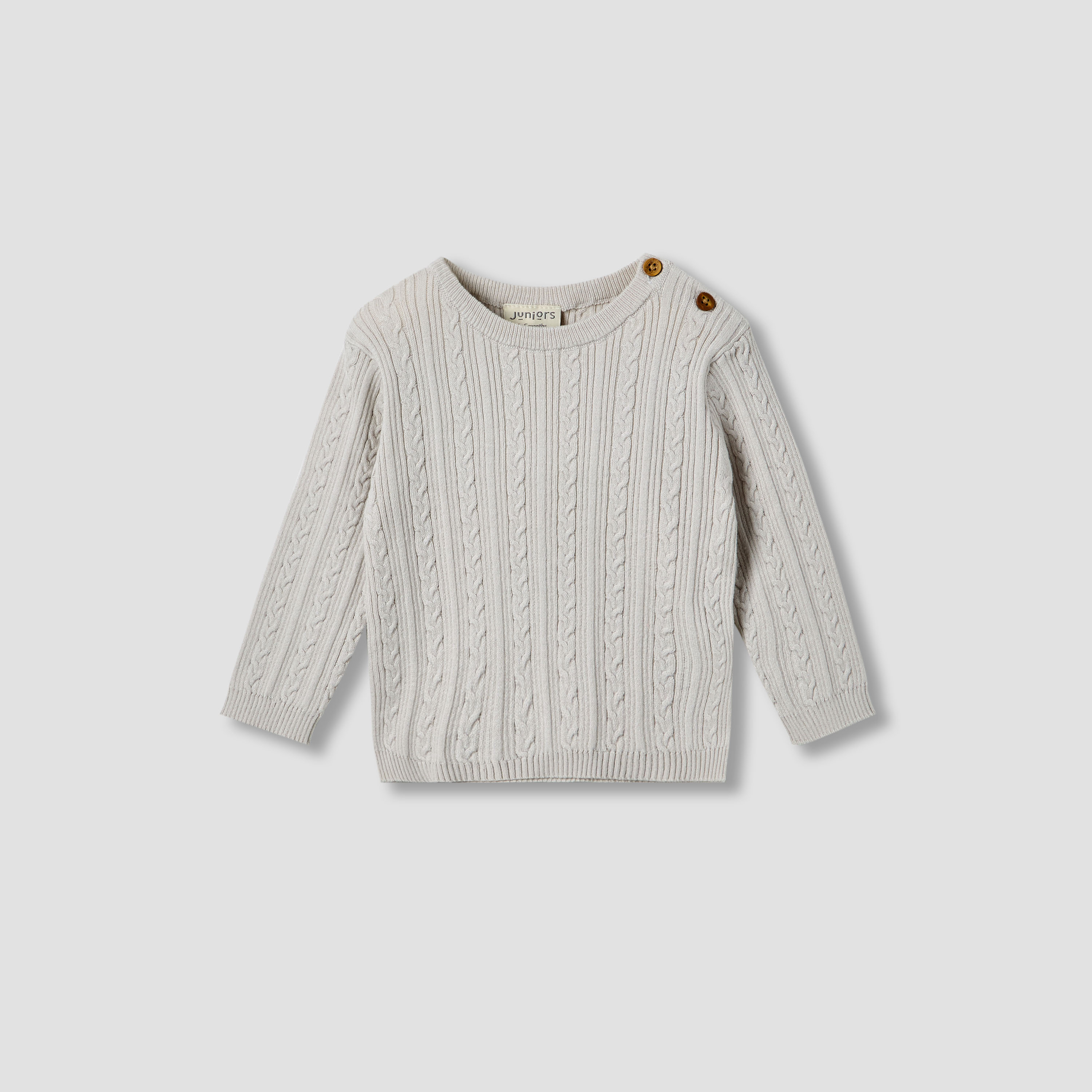 Juniors Cotton Round Neck Long Sleeve Pyjama Set with Knit Texture-baby-boys-clothing-winterwear-setsandcoords-image-2