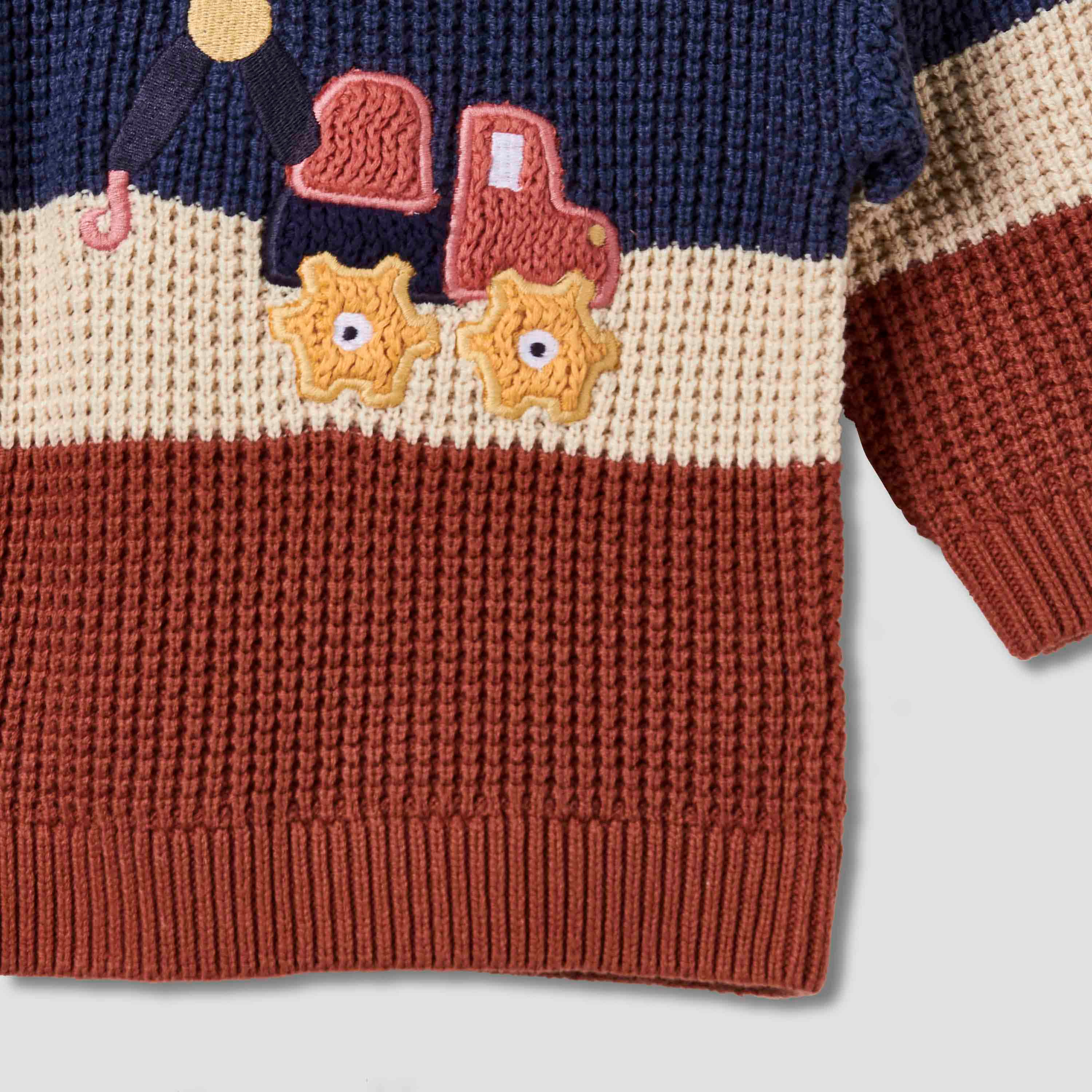 Juniors Embroidered Sweater with Long Sleeves-baby-boys-clothing-jumpersandcardigans-image-4