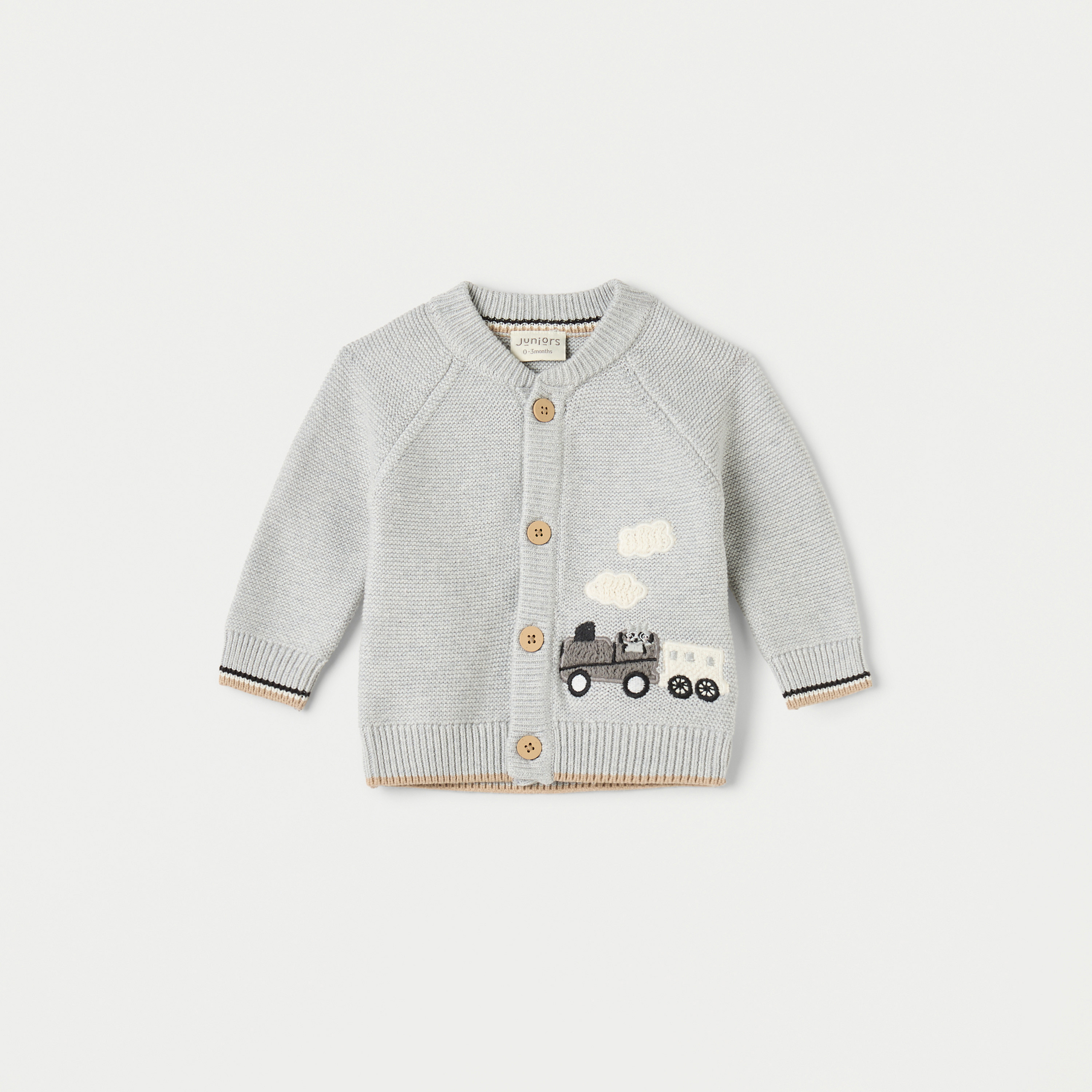 Juniors Embroidered Cardigan with Long Sleeves and Button Closure-baby-boys-clothing-jumpersandcardigans-image-2