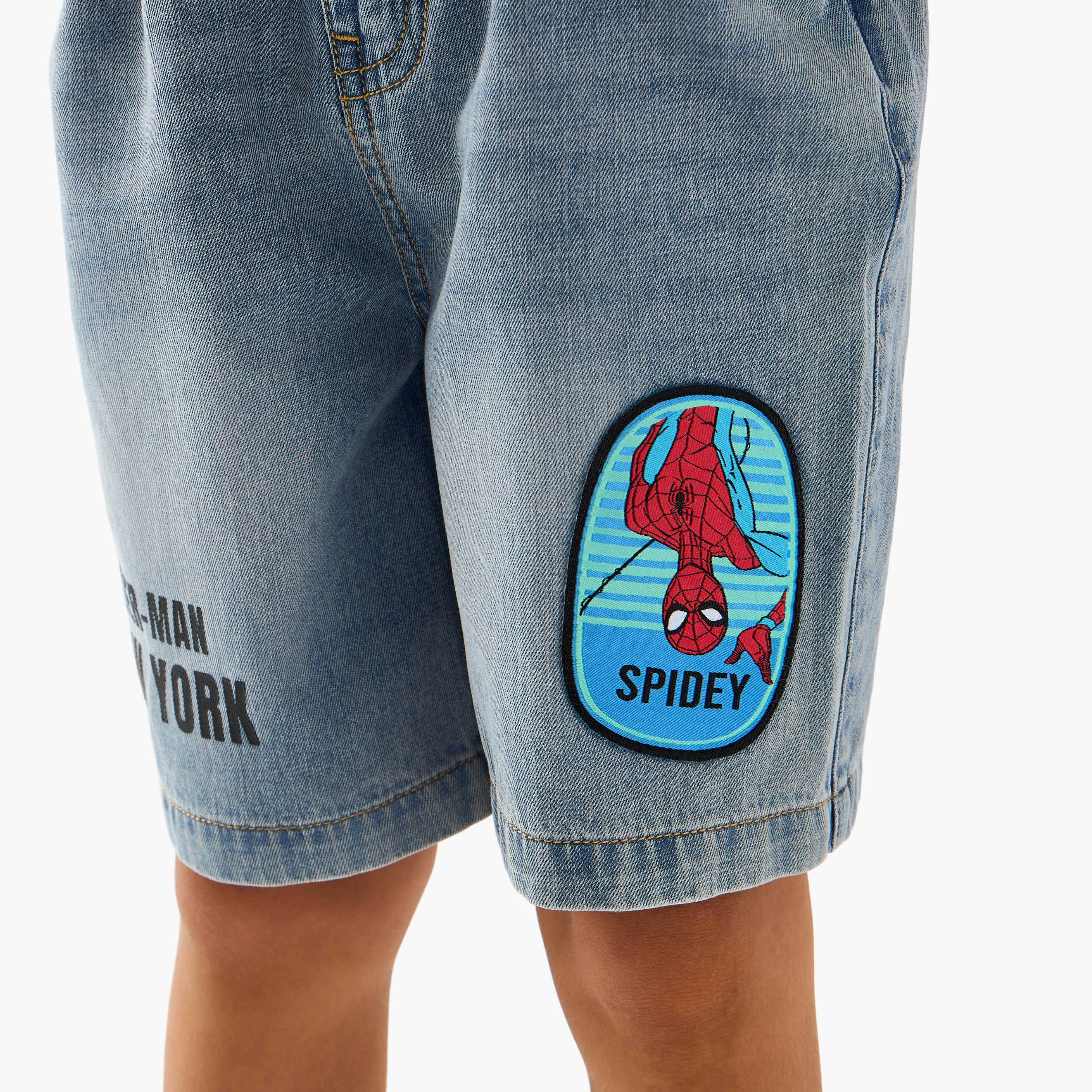 Denim Shorts with Spider-Man Applique-boys-clothing-bottoms-shorts-image-4