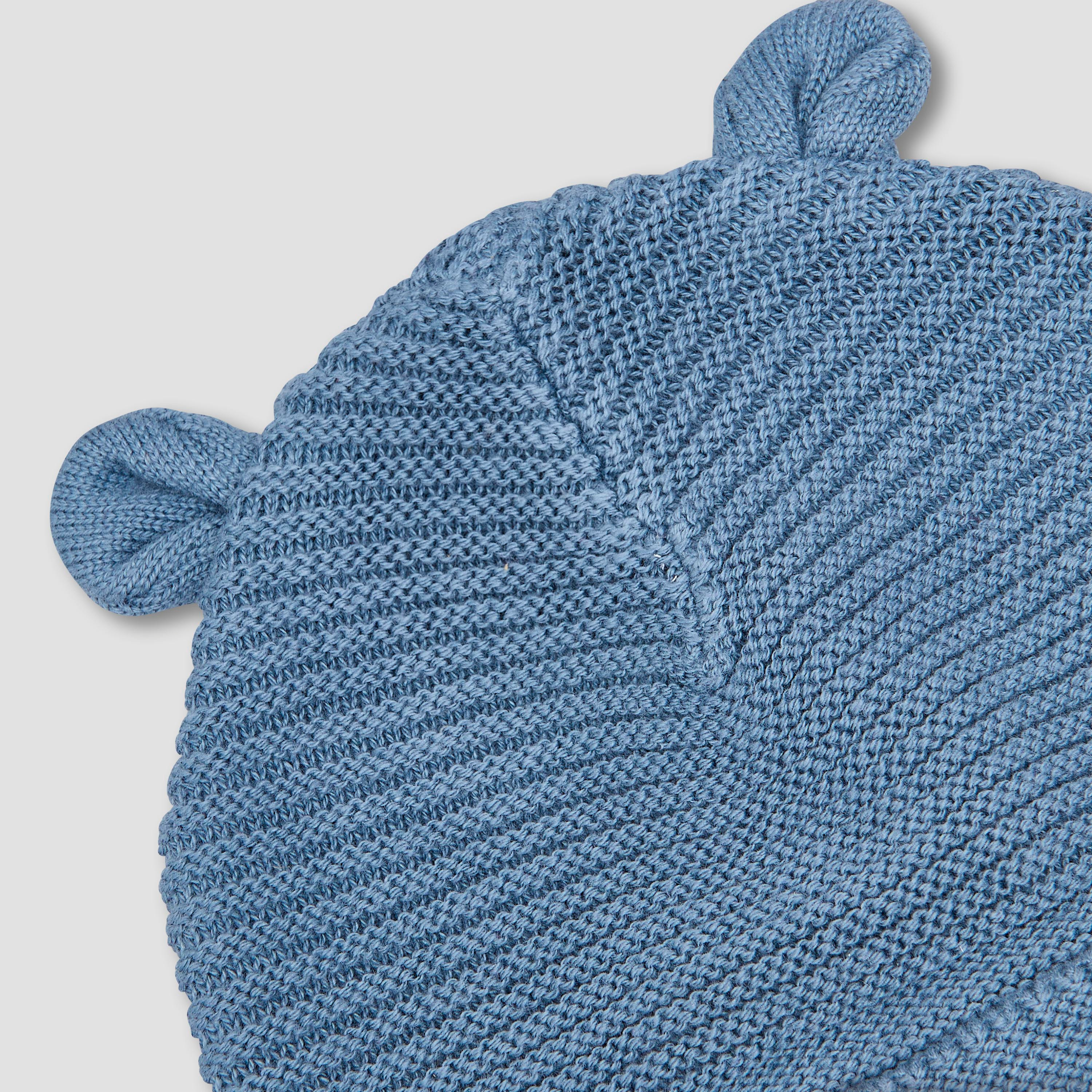 Juniors Cap and Booties with Knit Texture-baby-boys-accessories-caps-image-4