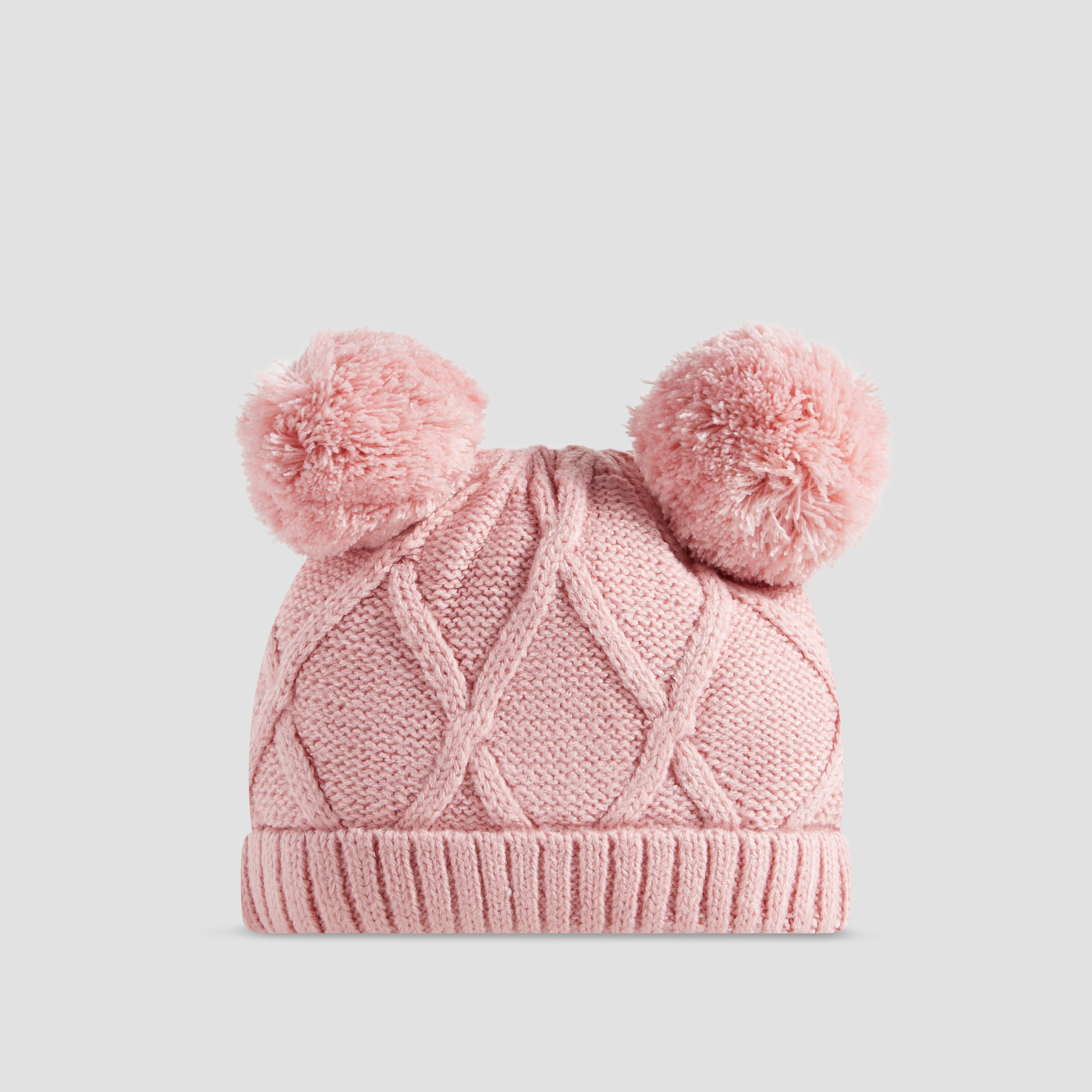 Juniors Cap and Booties with Knit Texture-baby-girls-clothing-winterwear-winteraccessories-image-3