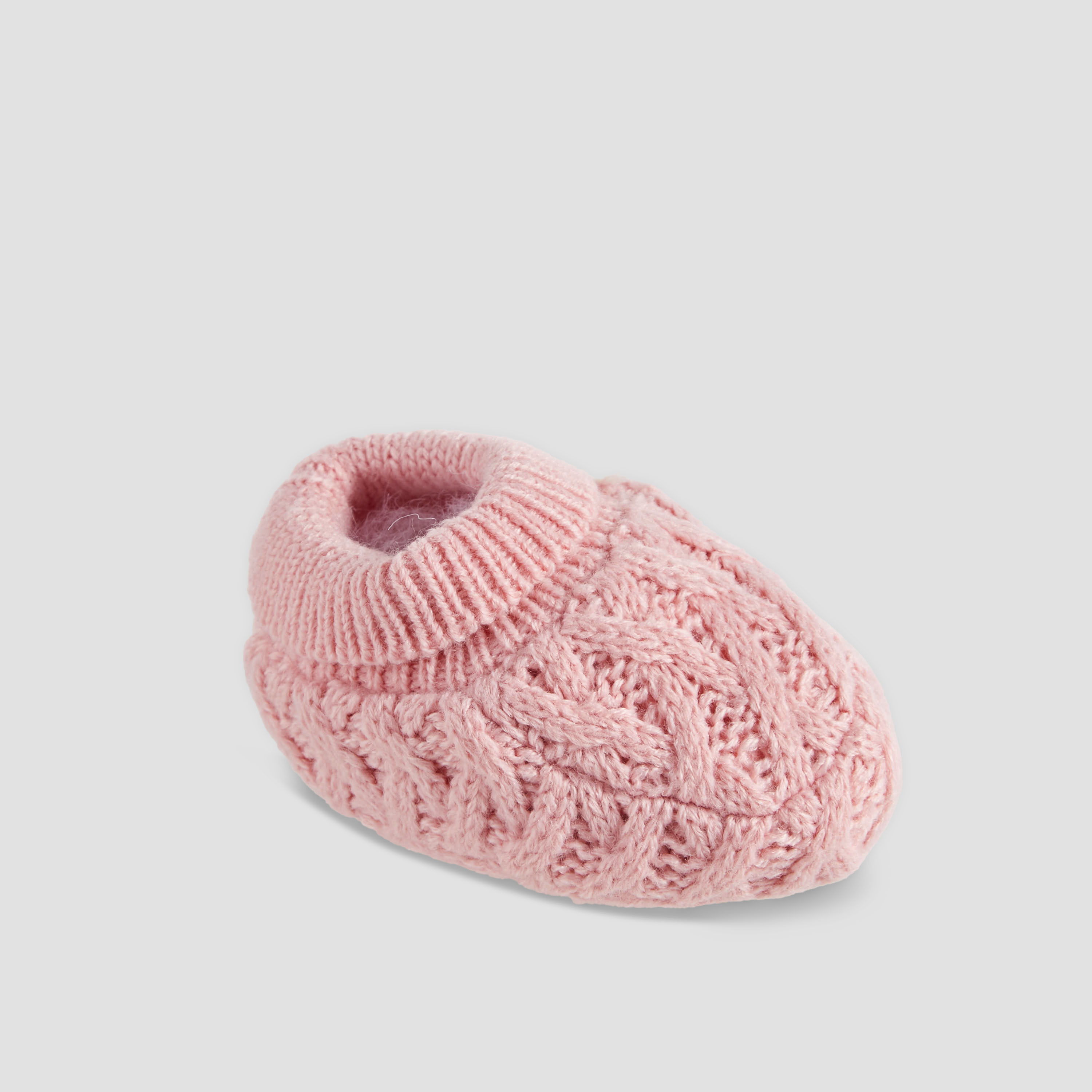 Juniors Cap and Booties with Knit Texture-baby-girls-clothing-winterwear-winteraccessories-image-8