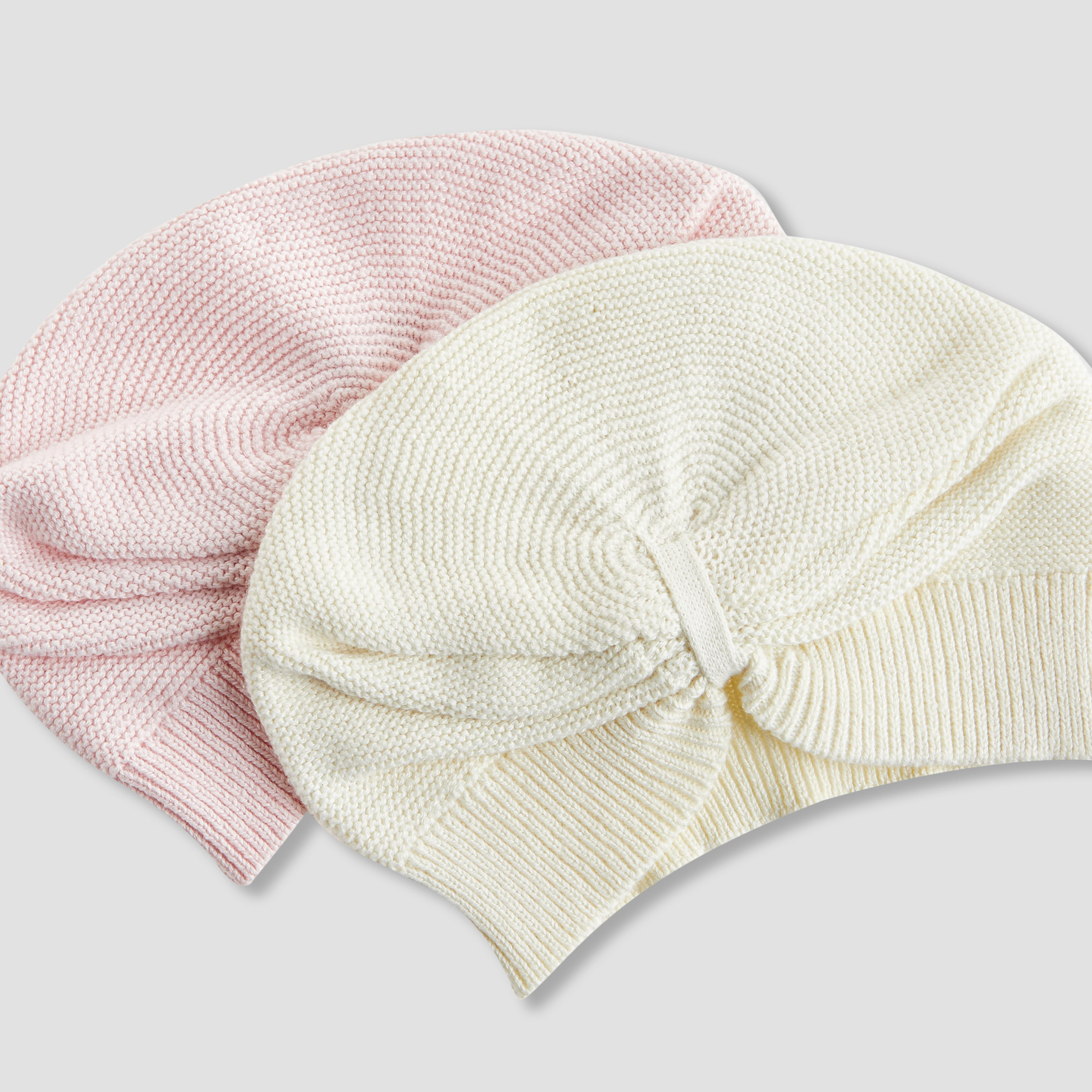 Juniors Girls Cap with Knot Detail - Cotton - Set of 2-baby-girls-accessories-caps-image-5