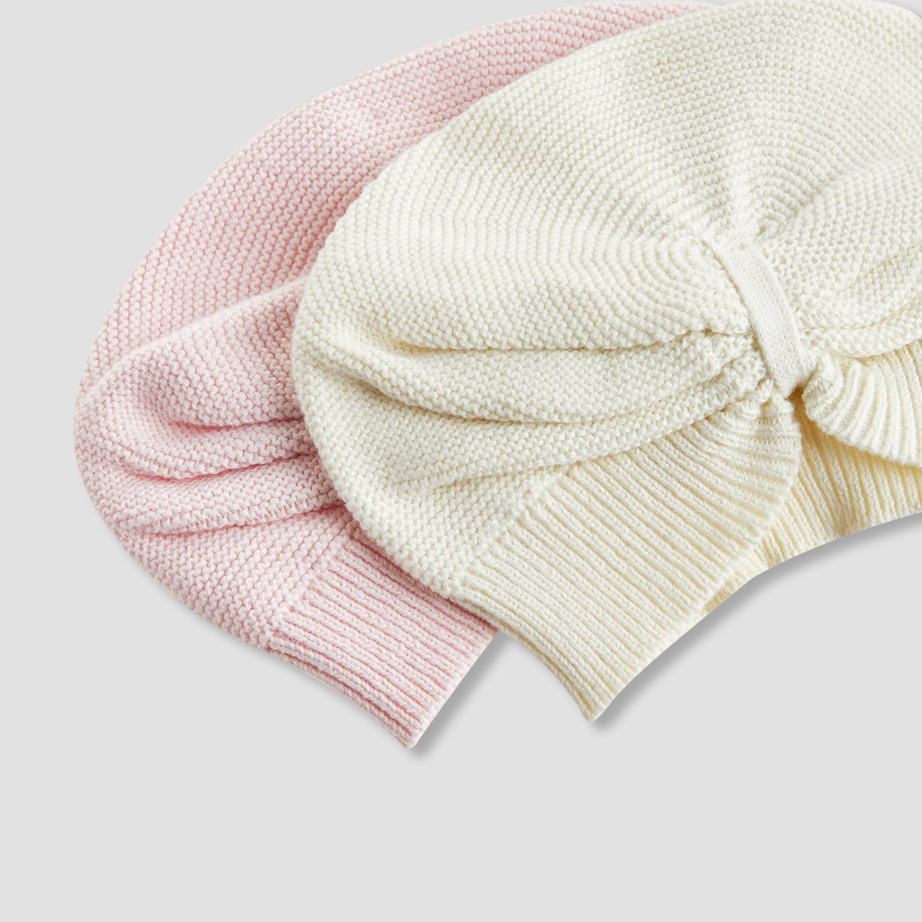 Juniors Girls Cap with Knot Detail - Cotton - Set of 2-baby-girls-accessories-caps-image-6