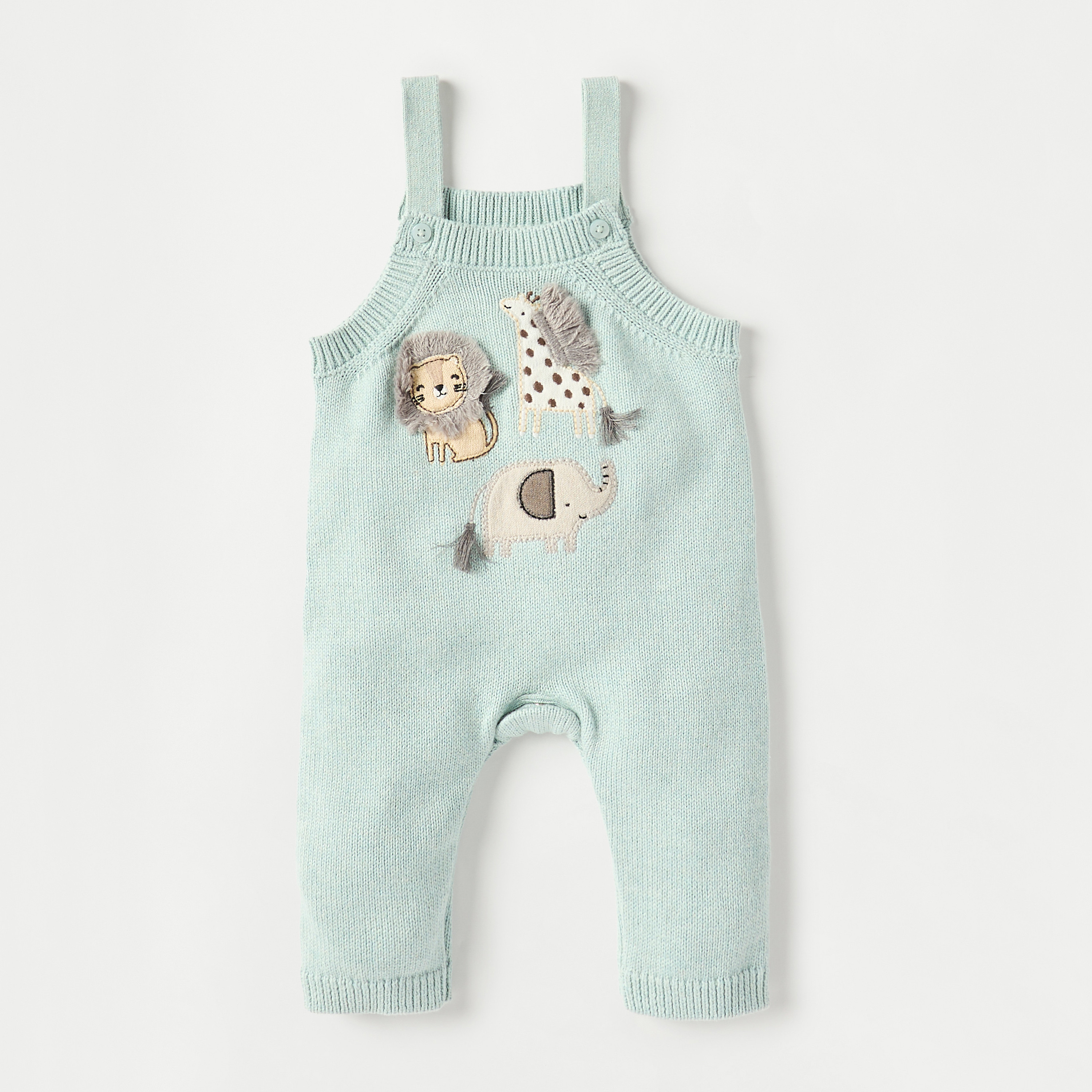 Juniors Applique Detail Dungaree and T-shirt Set-baby-girls-clothing-rompers-image-3