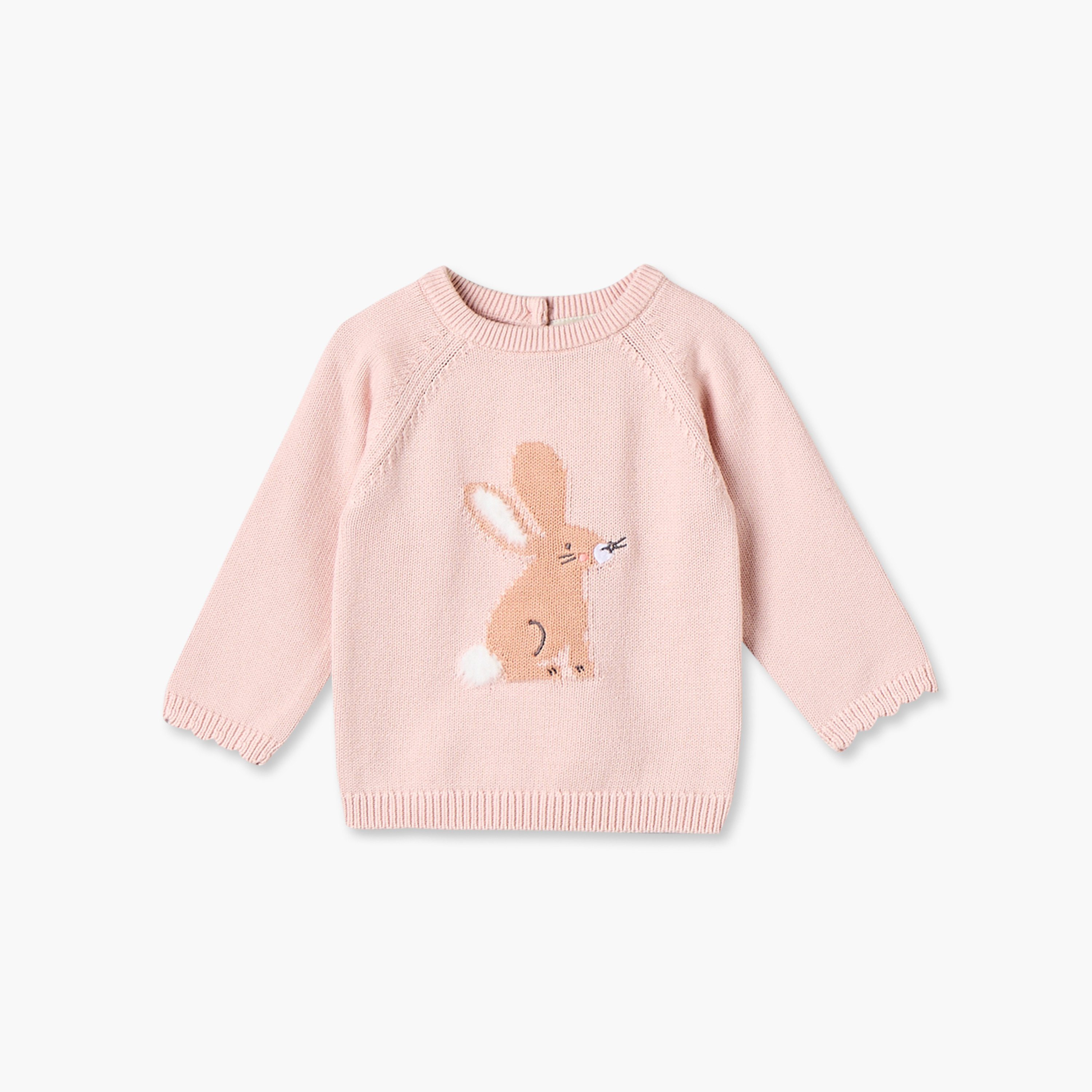 Juniors Cotton Crew Neck Long Sleeves Pyjama Set with Bunny Design-baby-girls-clothing-winterwear-pyjamasets-image-2