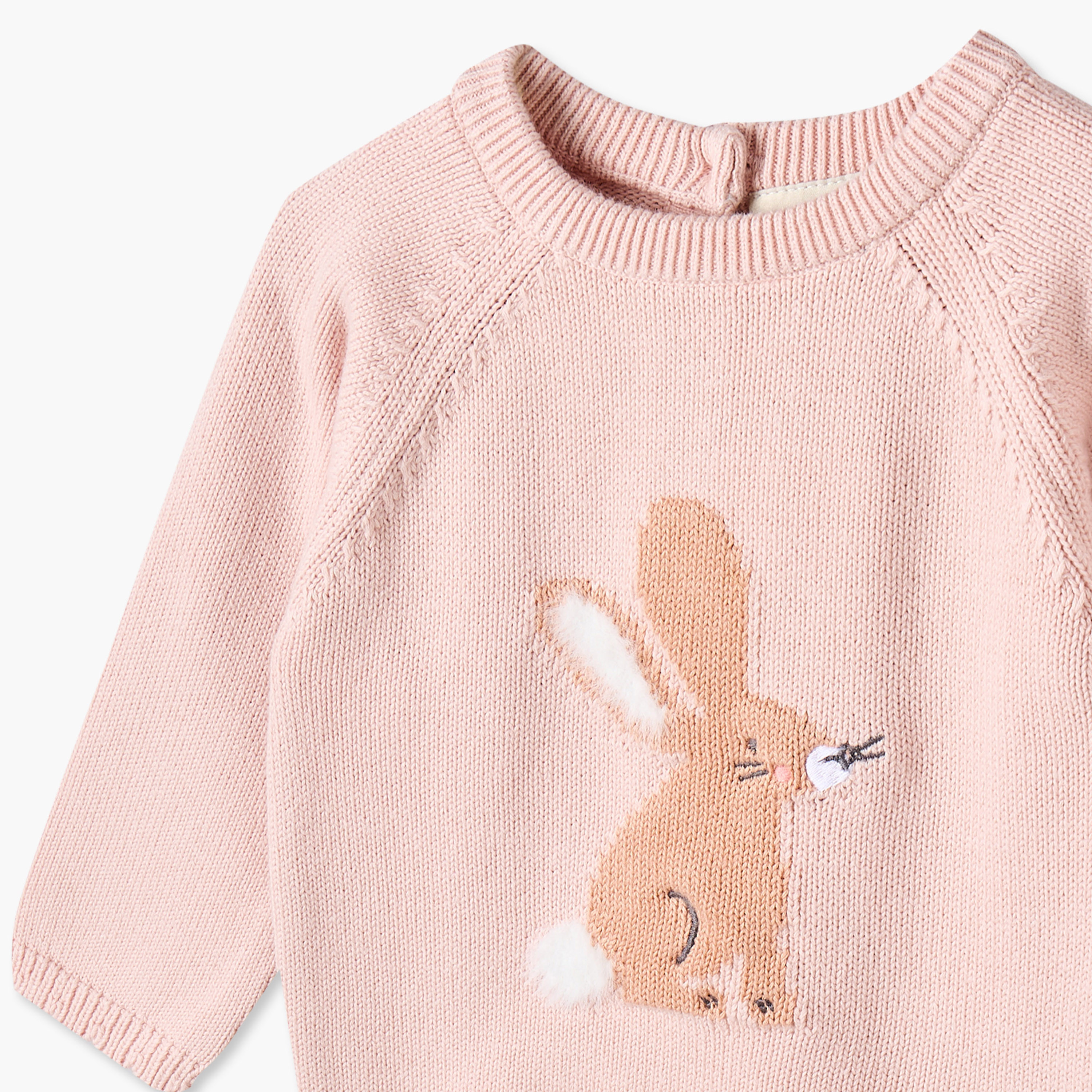 Juniors Cotton Crew Neck Long Sleeves Pyjama Set with Bunny Design-baby-girls-clothing-winterwear-pyjamasets-image-6