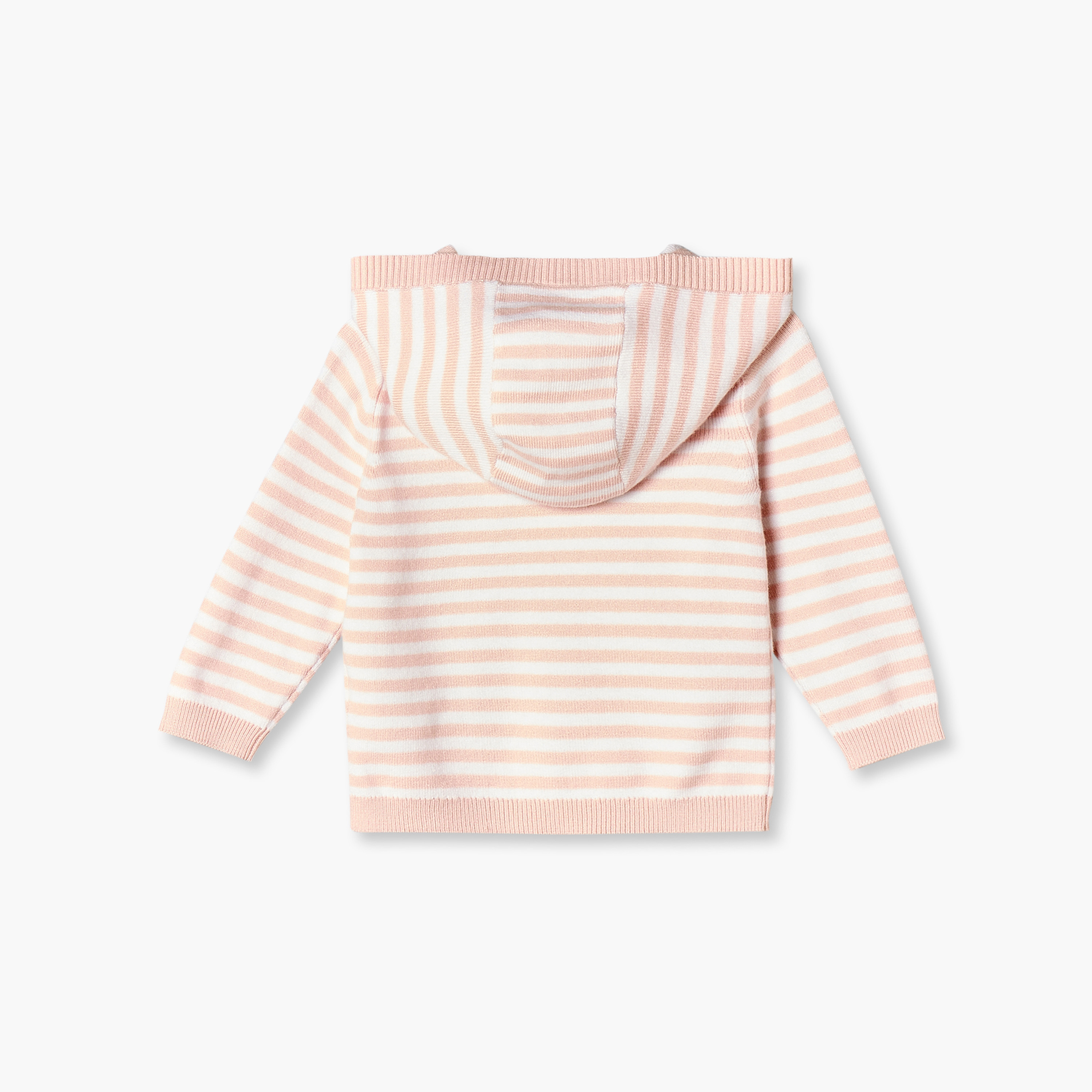 طقم بيجاما مخطط بأكمام طويلة وقبعة من جونيورز-baby-girls-clothing-winterwear-pyjamasets-image-4