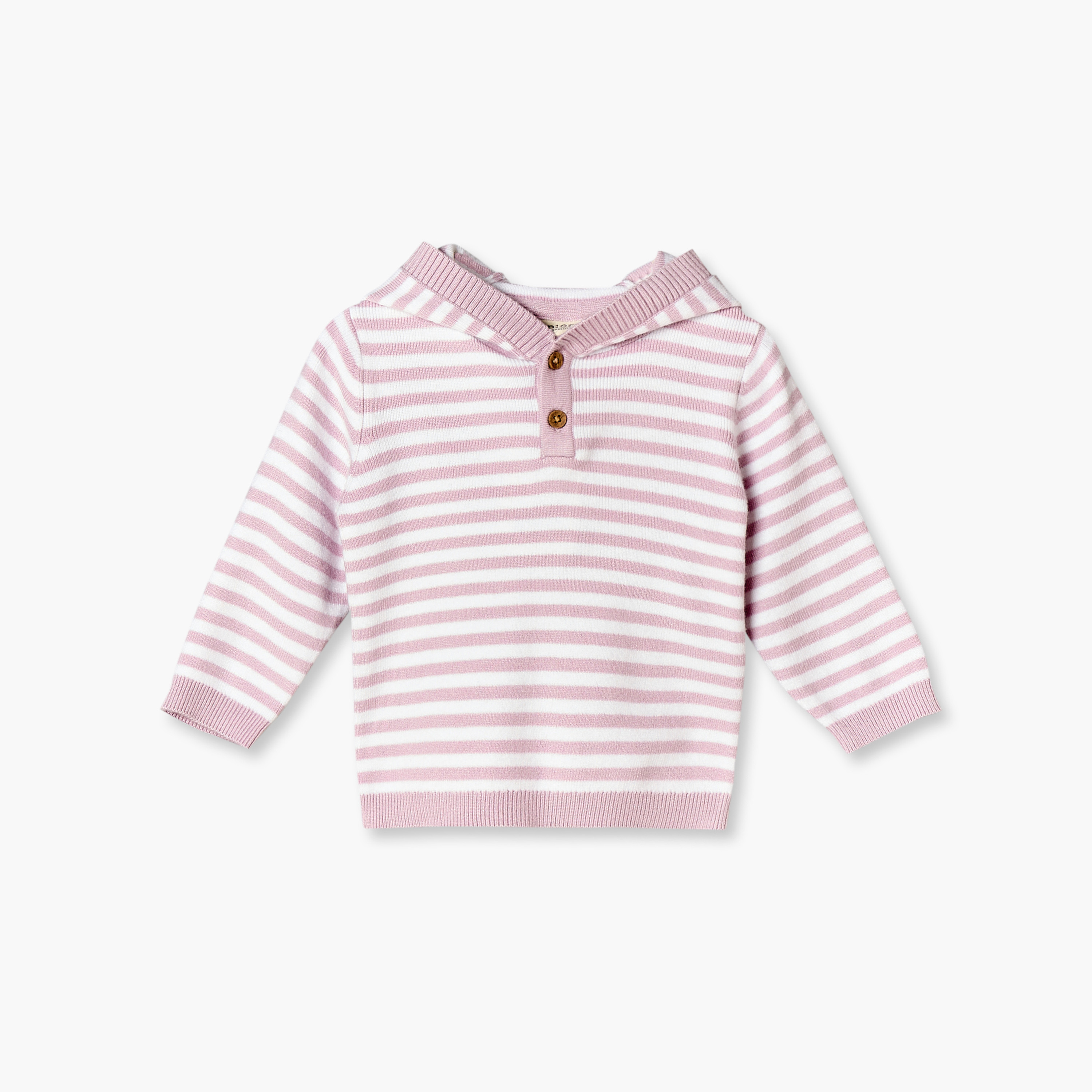 طقم بيجاما مخطط بأكمام طويلة وقبعة من جونيورز-baby-girls-clothing-winterwear-pyjamasets-image-2