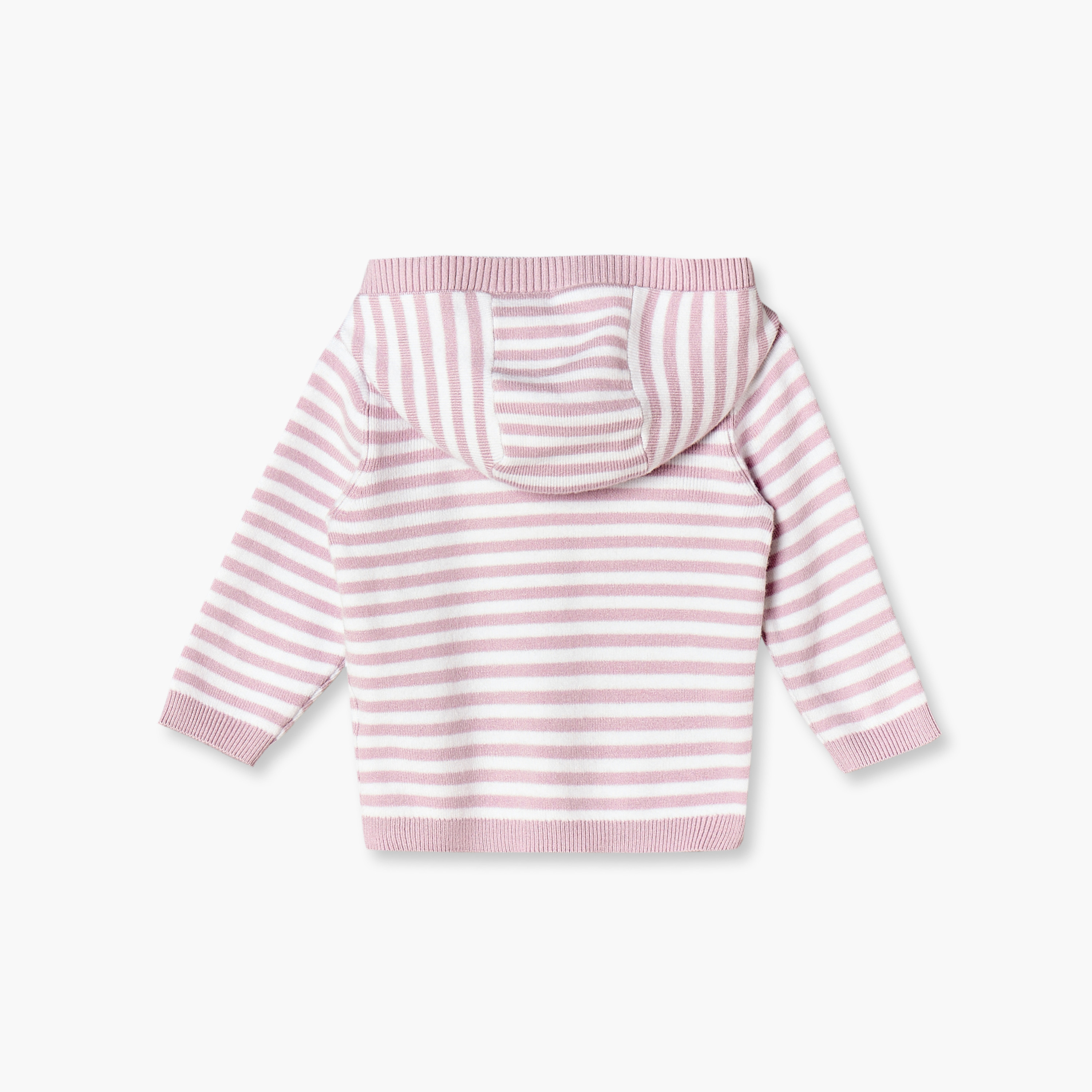 طقم بيجاما مخطط بأكمام طويلة وقبعة من جونيورز-baby-girls-clothing-winterwear-pyjamasets-image-4