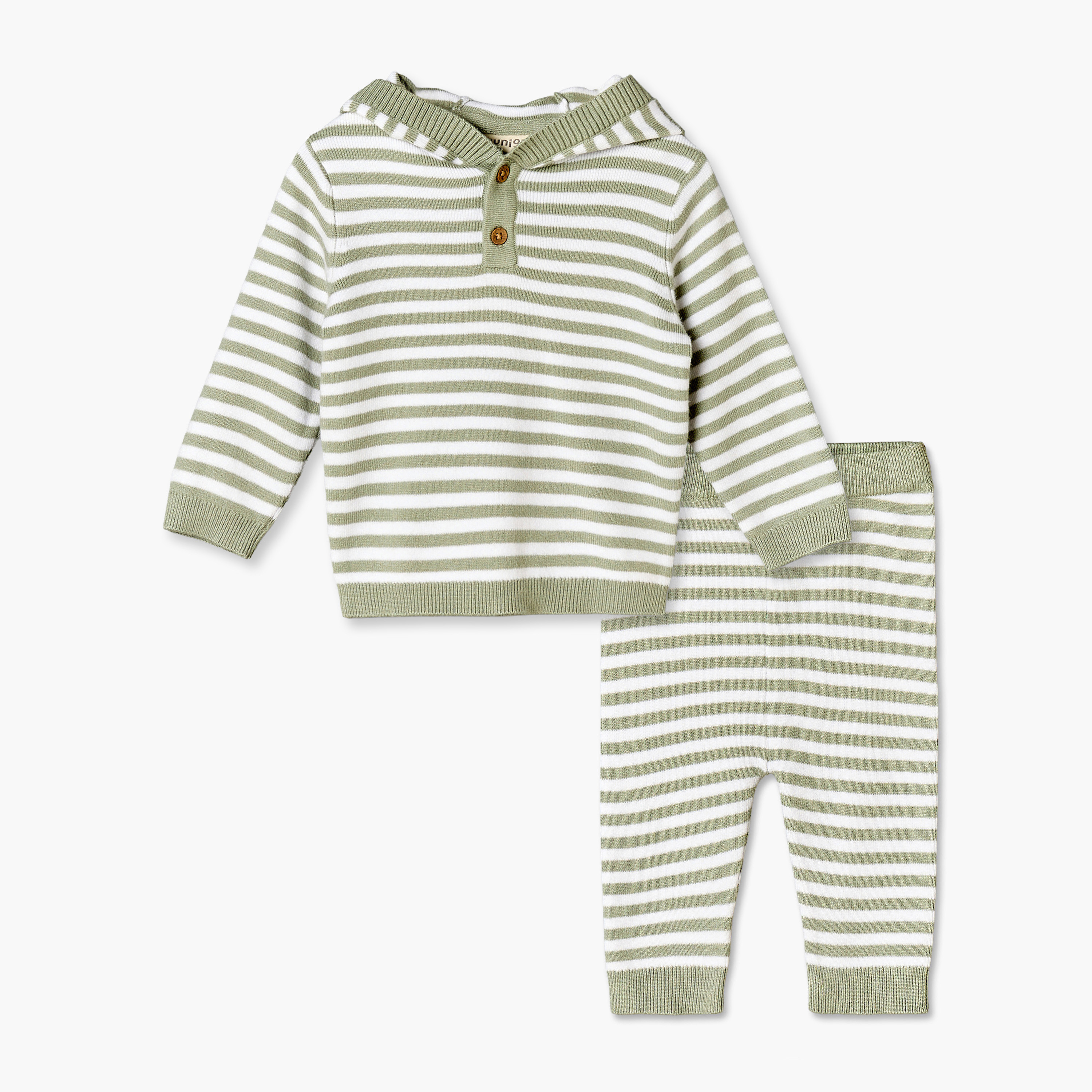 Juniors Hooded Long Sleeves Pyjama Set with Strips-baby-boys-clothing-nightwear-pyjamasets-image-1