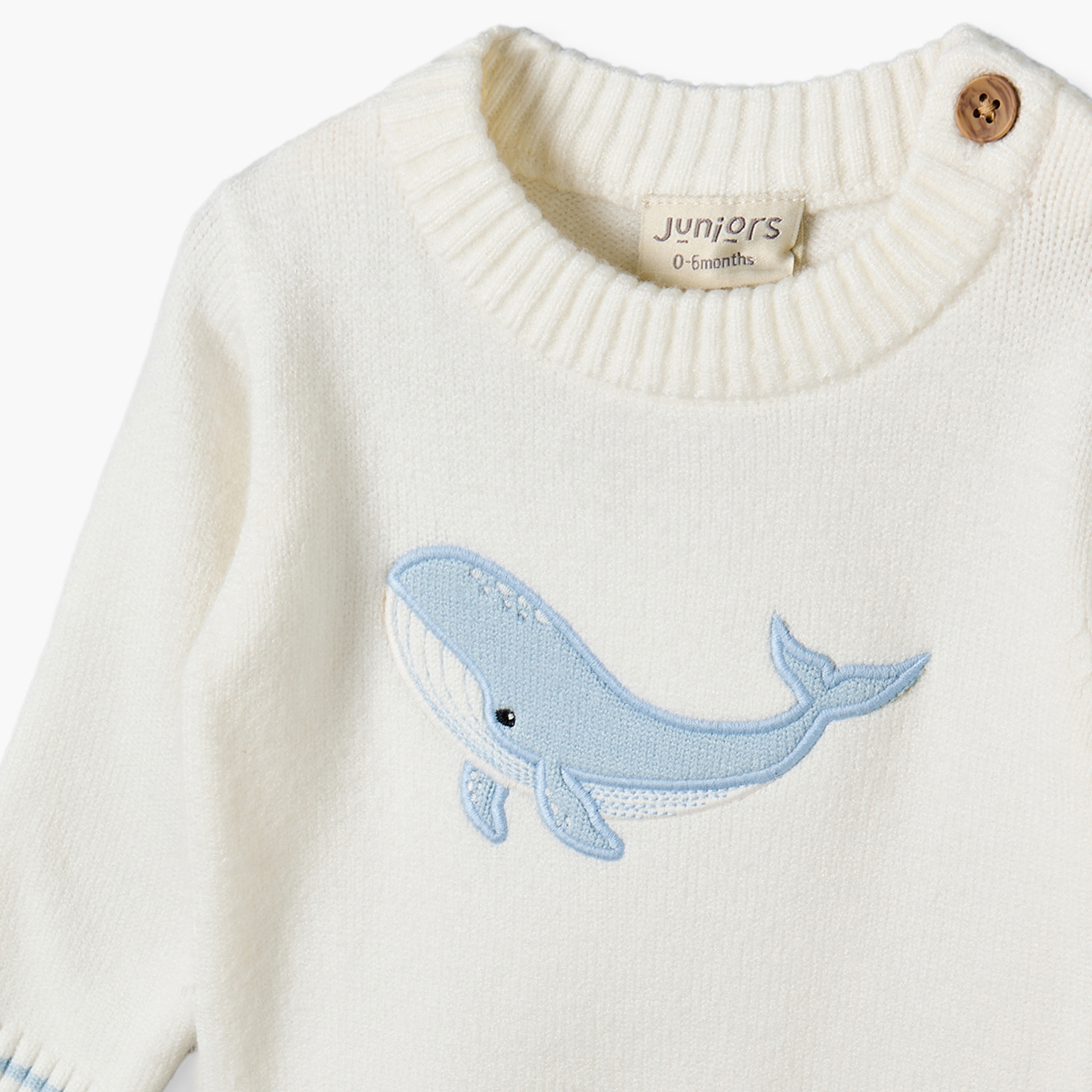 طقم بيجاما بياقة ضيقة وأكمام طويلة بطبعات حيتان من جونيورز-baby-boys-clothing-nightwear-pyjamasets-image-6