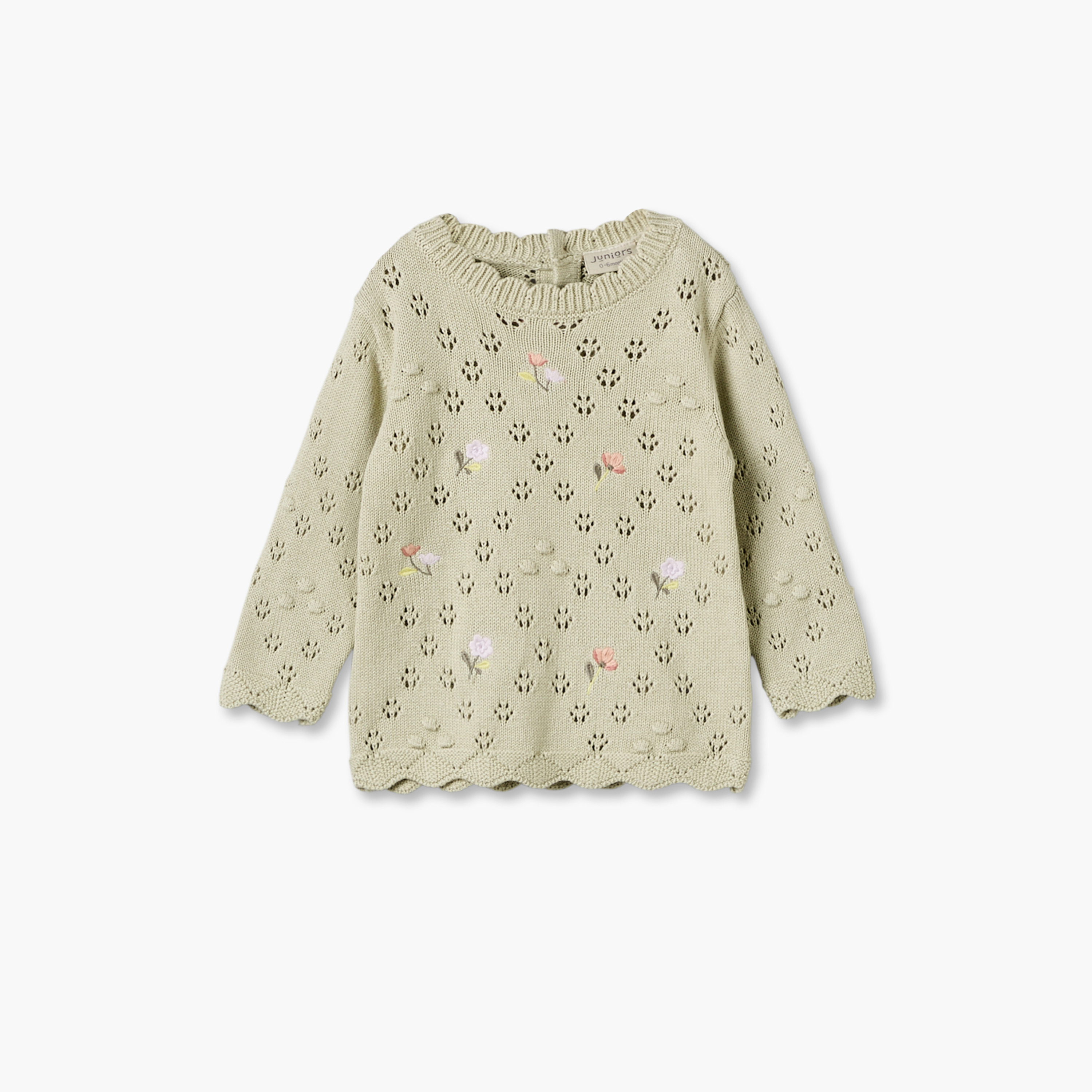 طقم بيجاما قطن بياقة ضيقة وأكمام طويلة وبتطريز زهري من جونيورز-baby-girls-clothing-winterwear-pyjamasets-image-2