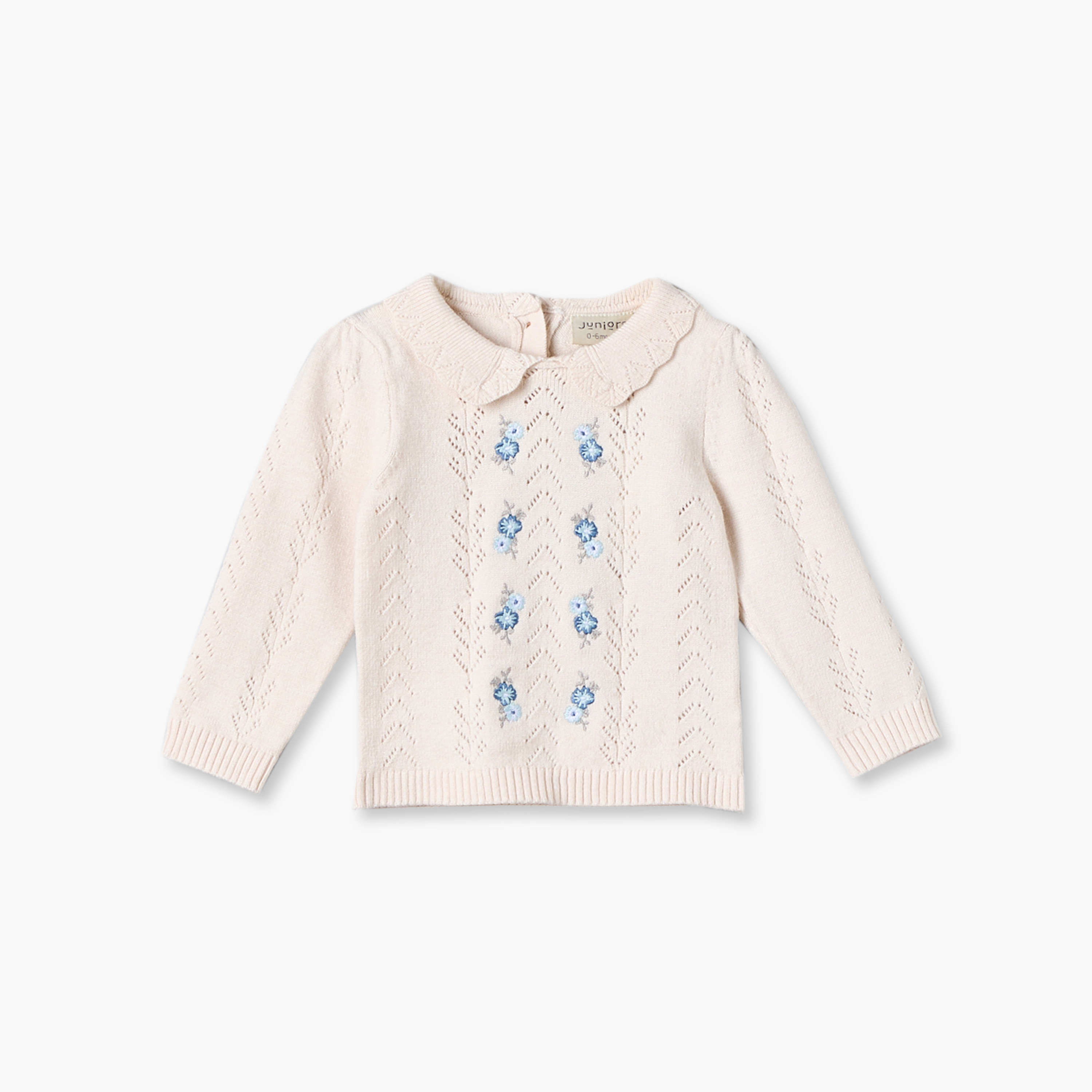 طقم بيجاما بياقة مستديرة وأكمام طويلة بزخارف زهرية من جونيورز-baby-girls-clothing-winterwear-pyjamasets-image-2