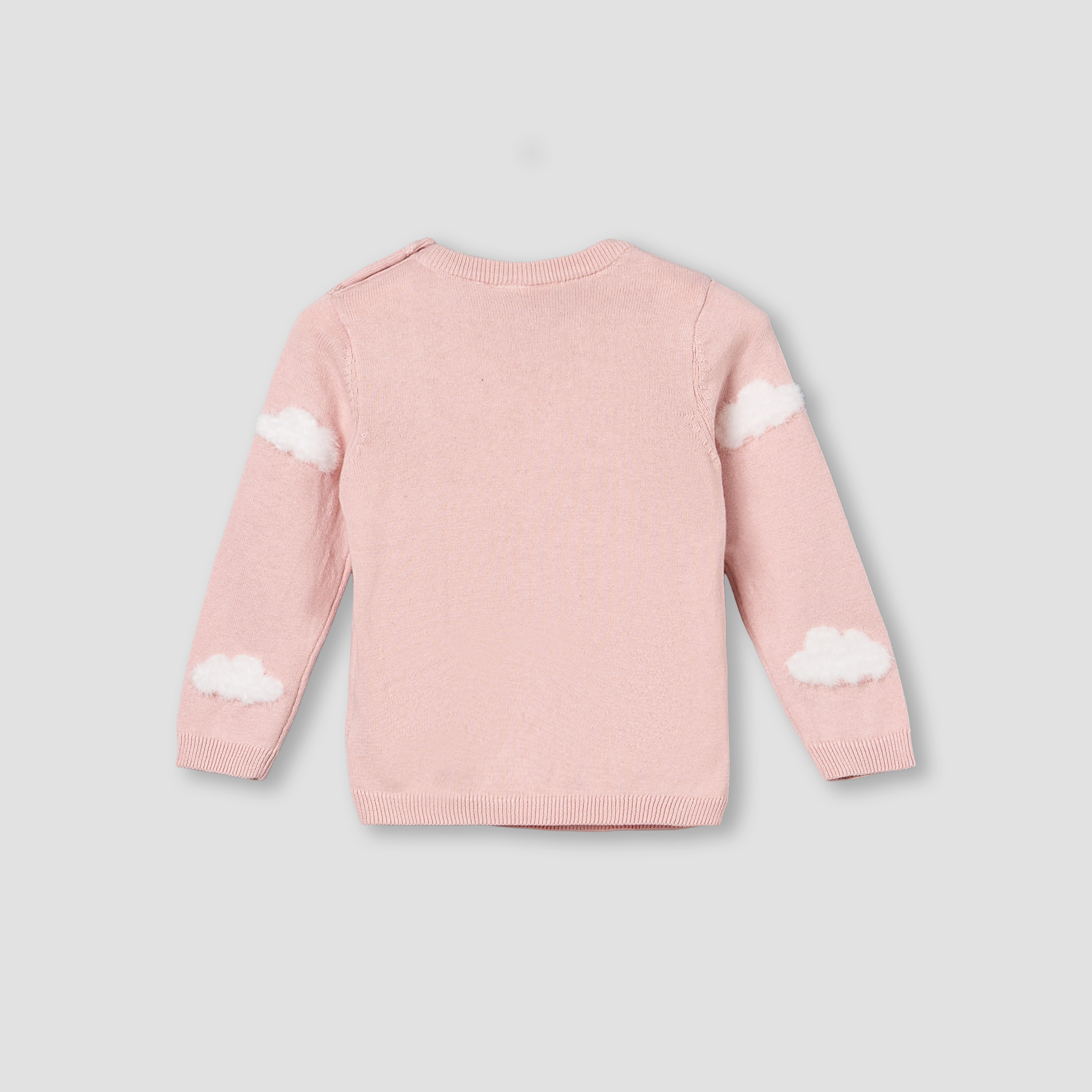 Juniors Cotton Round Neck Long Sleeves Pyjama Set with Cloud Knit Design-baby-girls-clothing-winterwear-pyjamasets-image-5