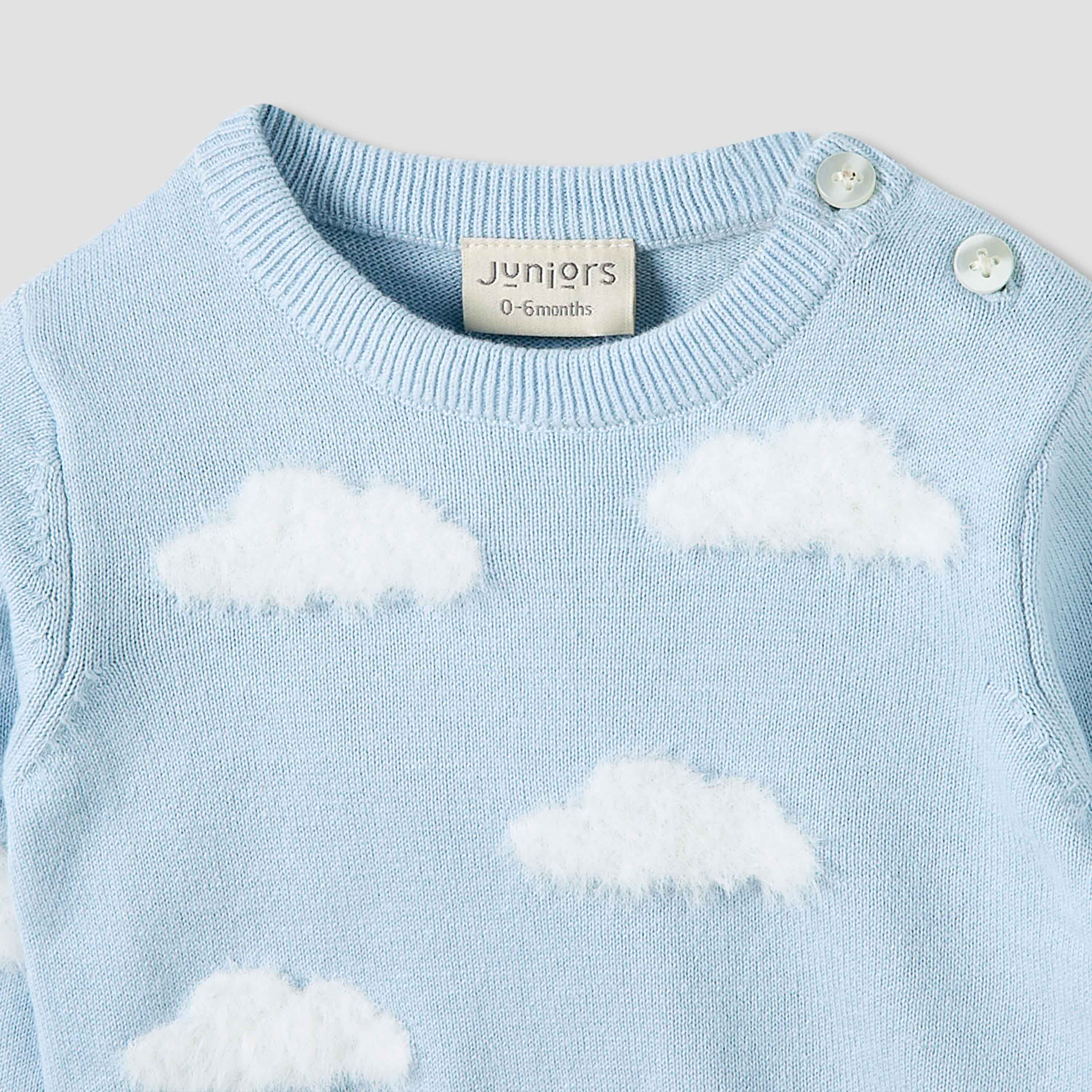 طقم بيجاما قطن محبوك بارز الملمس بأكمام طويلة من جونيورز-baby-boys-clothing-winterwear-setsandcoords-image-3