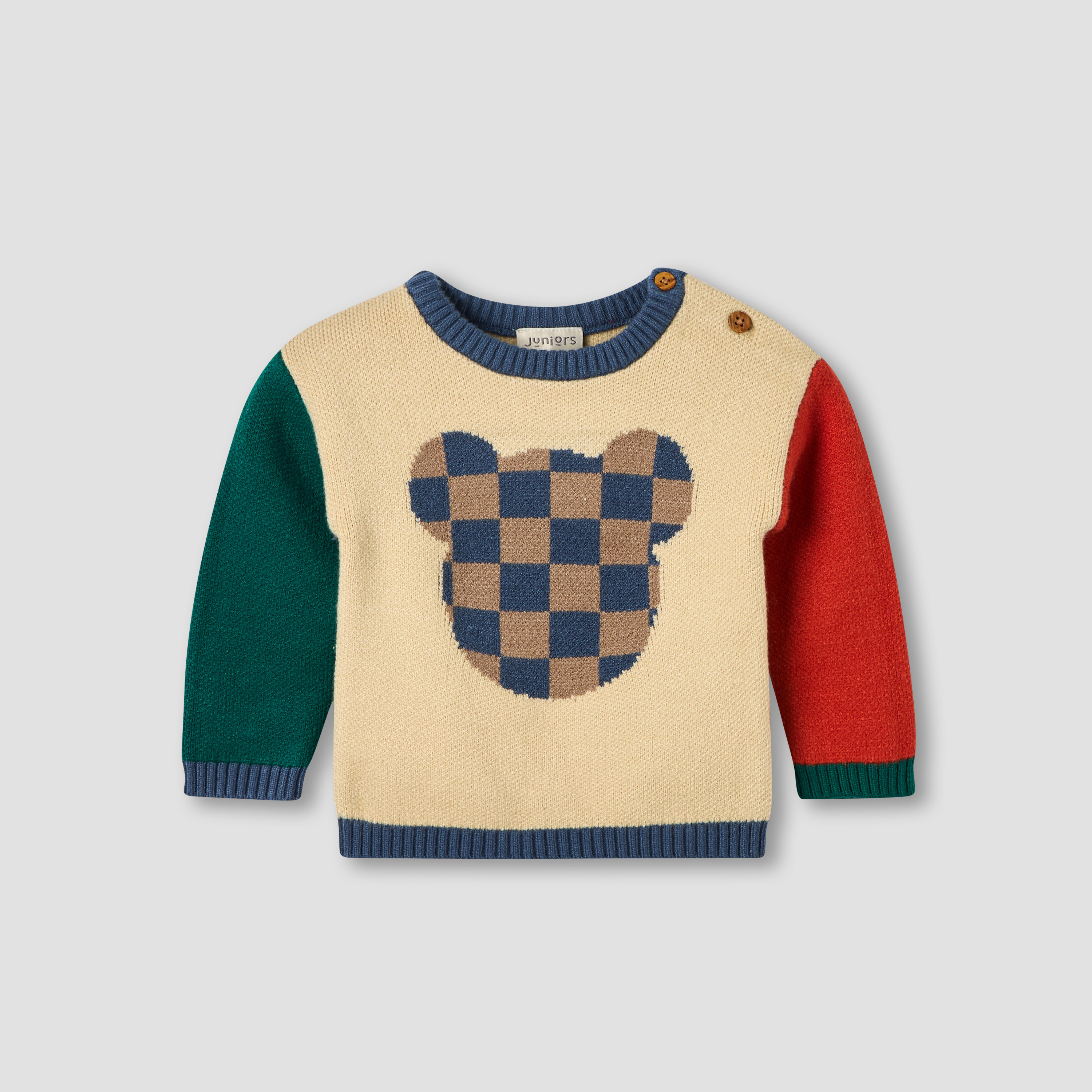 Juniors Crew Neck Long Sleeve Pyjama Set with Button Closure-baby-boys-clothing-winterwear-setsandcoords-image-2