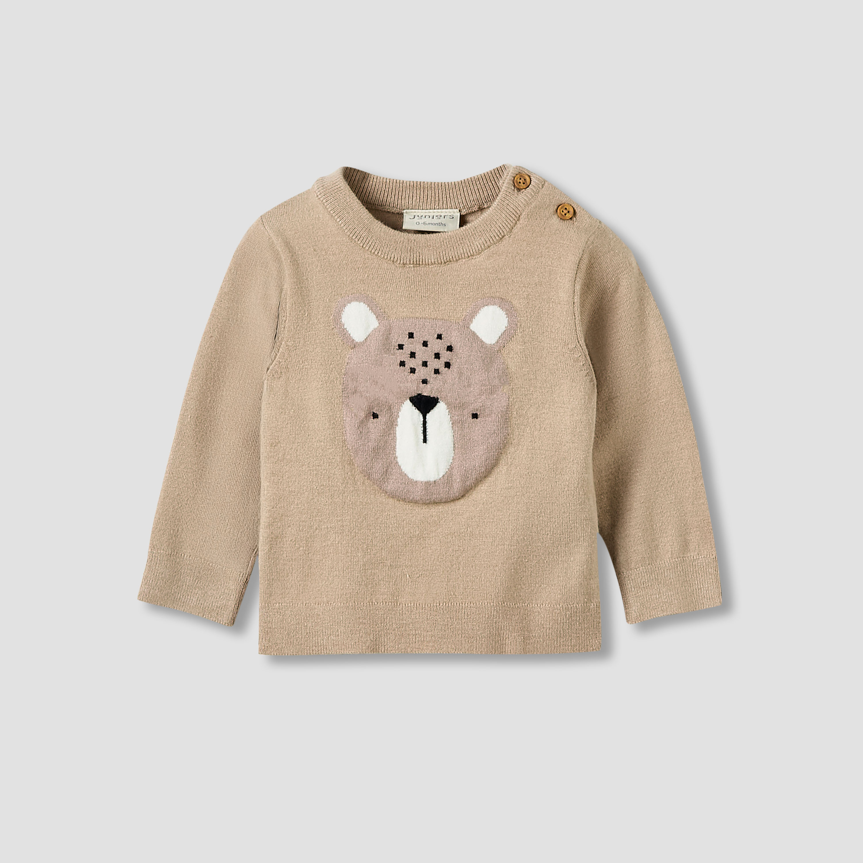 Juniors Pyjama Set with Bear Print - Long Sleeves - Round Neck-baby-boys-clothing-winterwear-setsandcoords-image-2
