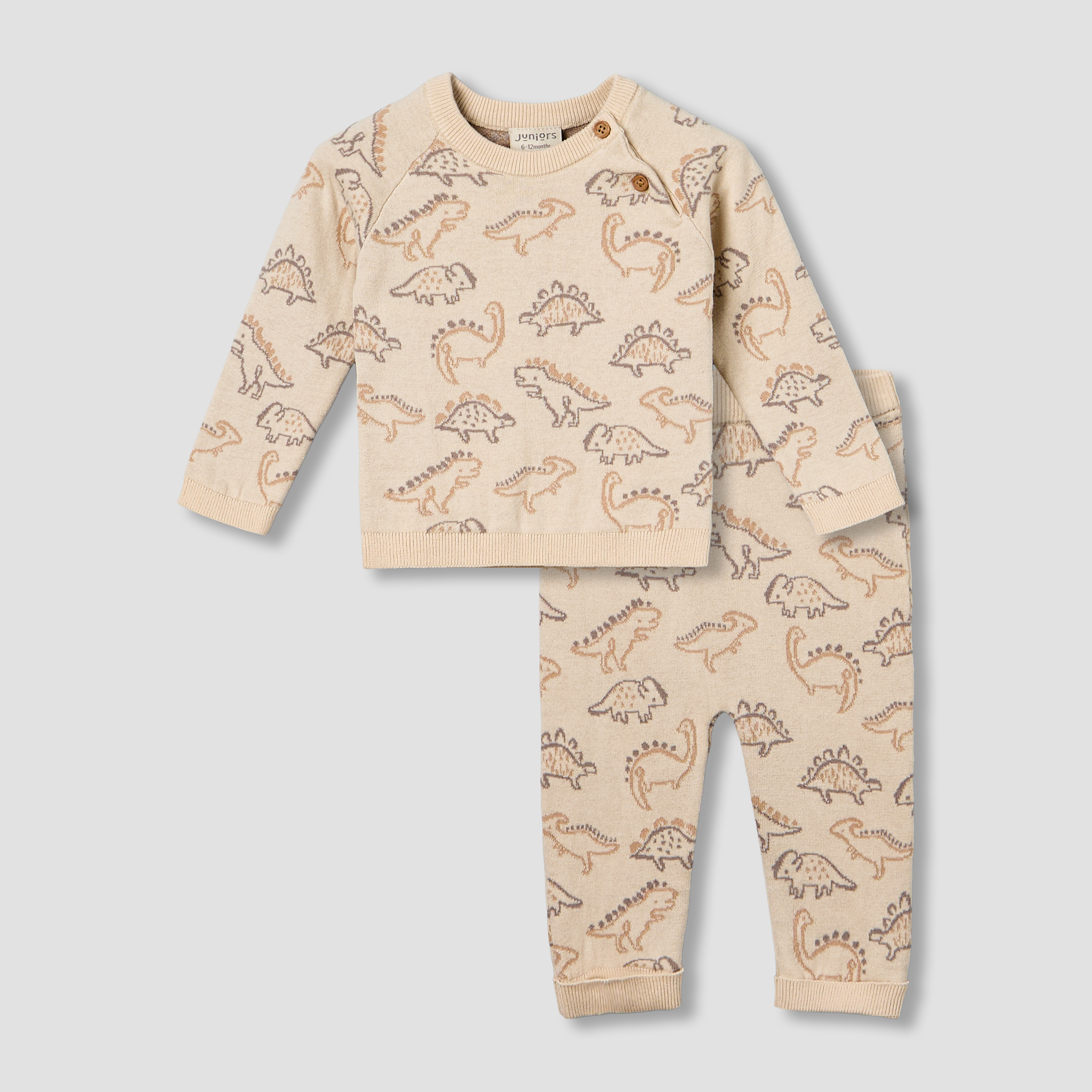 Juniors Cotton Long Sleeves Pyjama Set with Dinosaur Print-baby-boys-clothing-winterwear-setsandcoords-image-2