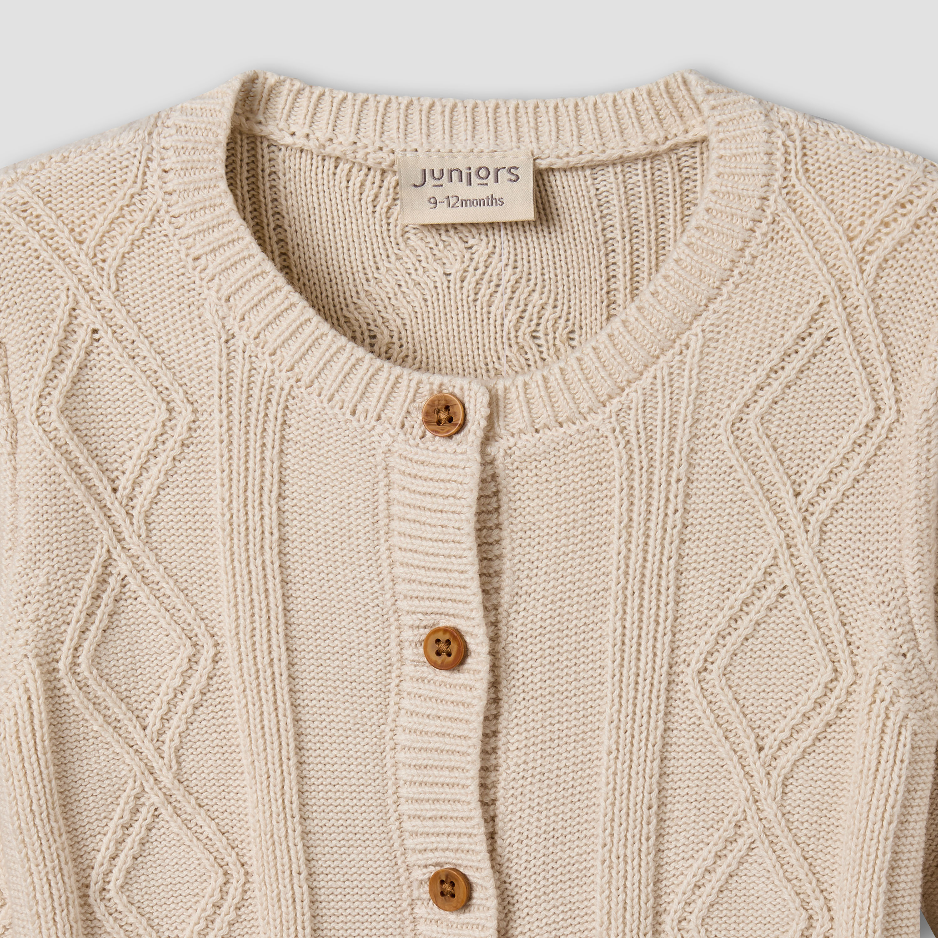 Juniors Cotton Round Neck Long Sleeves Sleepsuit with Knit Texture-baby-boys-clothing-winterwear-sleepsuits-image-4