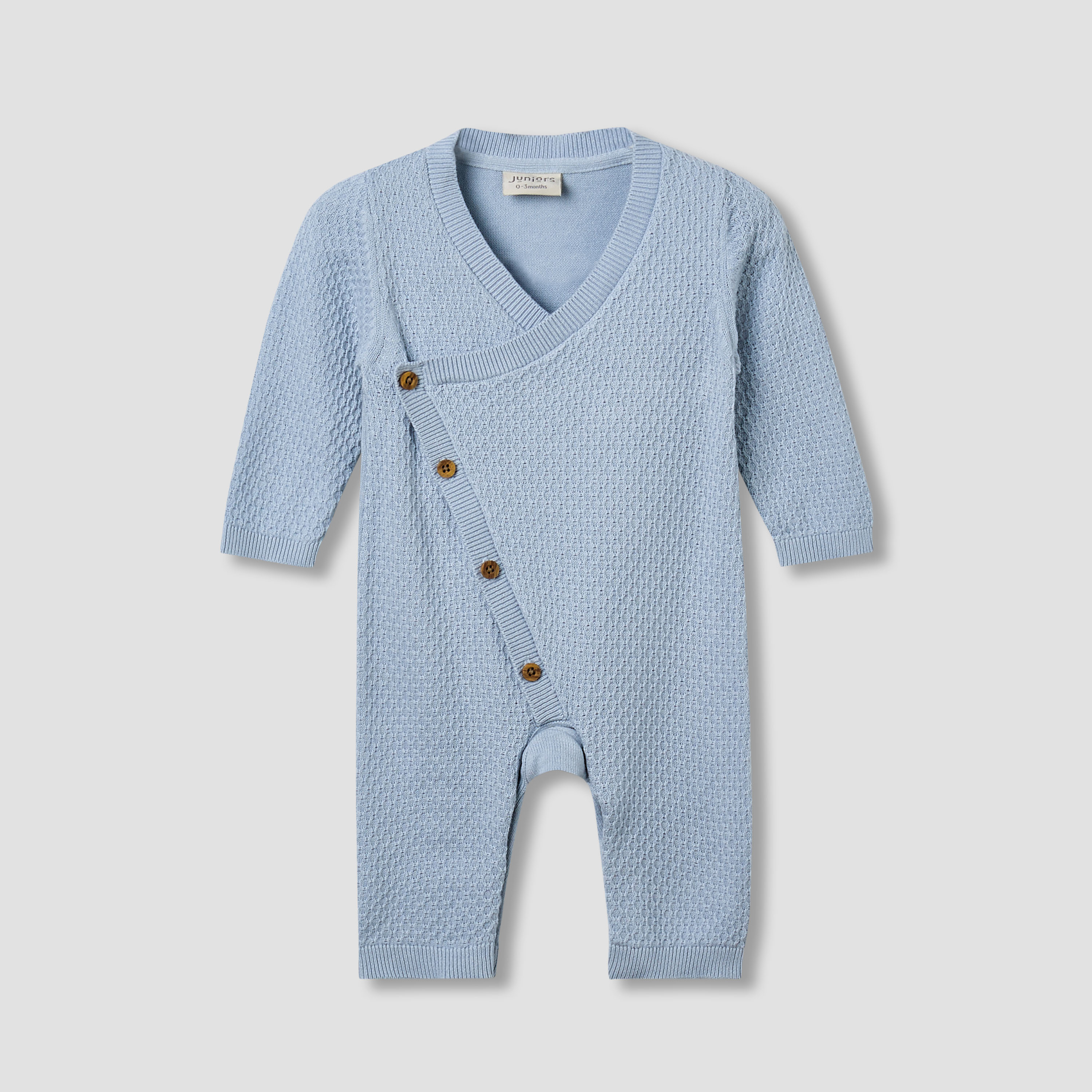 Juniors Sleepsuit with Knit Texture - Cotton - Long Sleeves-baby-boys-clothing-winterwear-sleepsuits-image-1