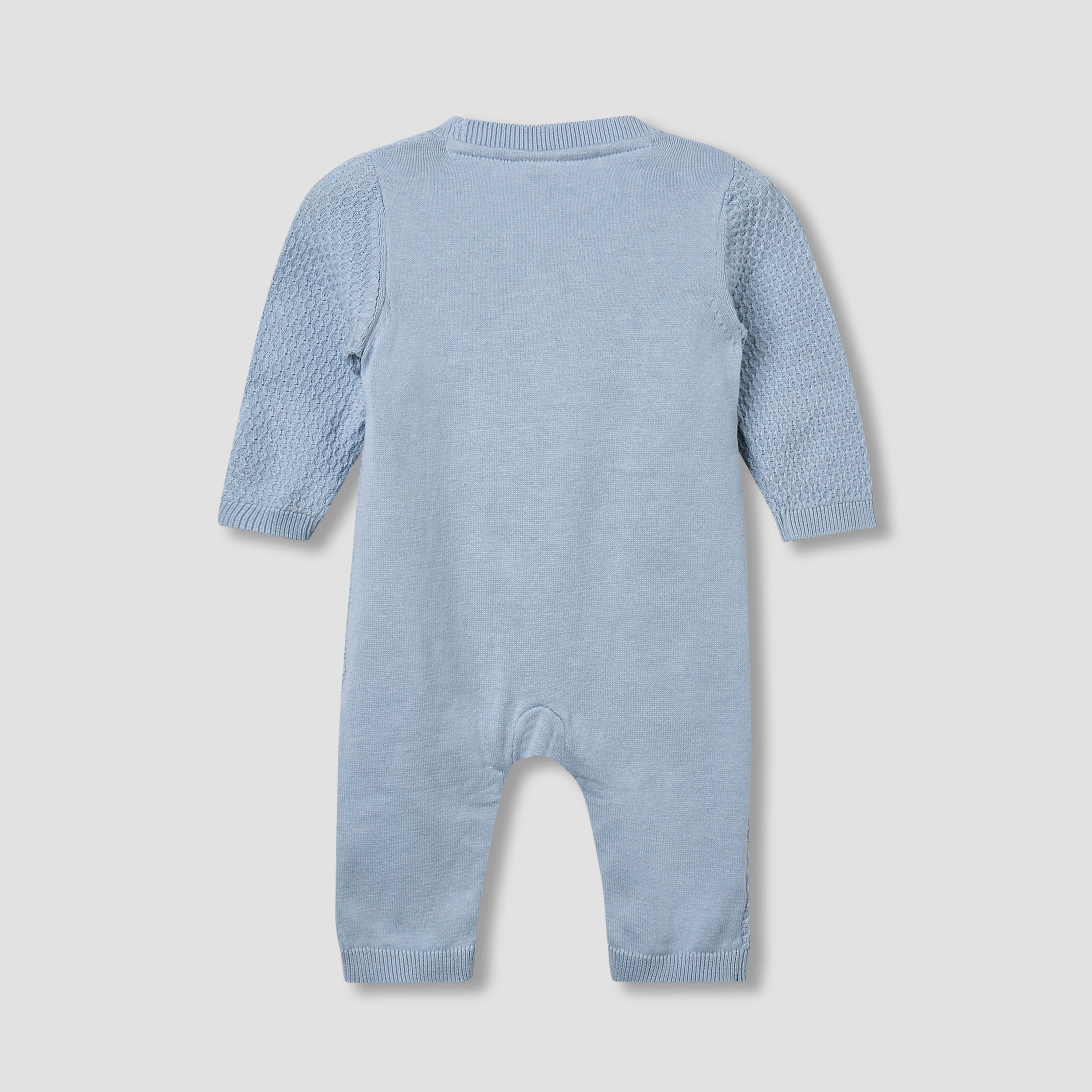 Juniors Sleepsuit with Knit Texture - Cotton - Long Sleeves-baby-boys-clothing-winterwear-sleepsuits-image-2