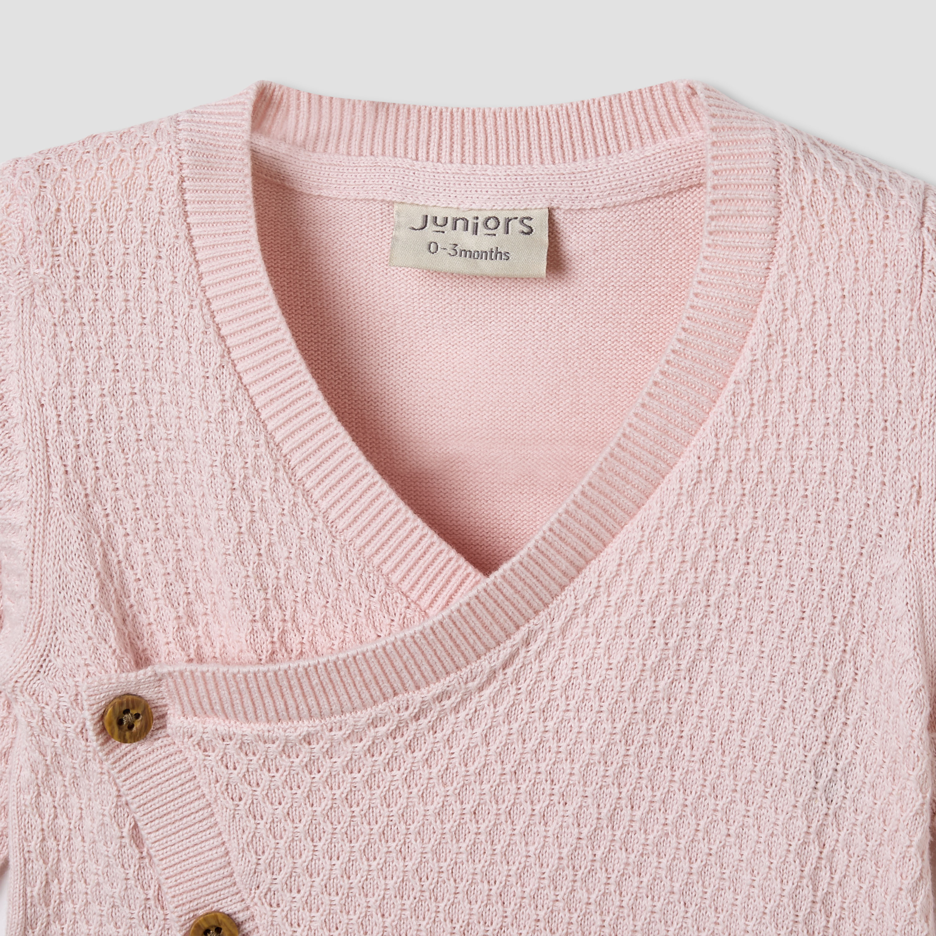 بدلة نوم قطن محبوكة بارزة الملمس بأكمام طويلة من جونيورز-baby-girls-clothing-nightwear-sleepsuits-image-2