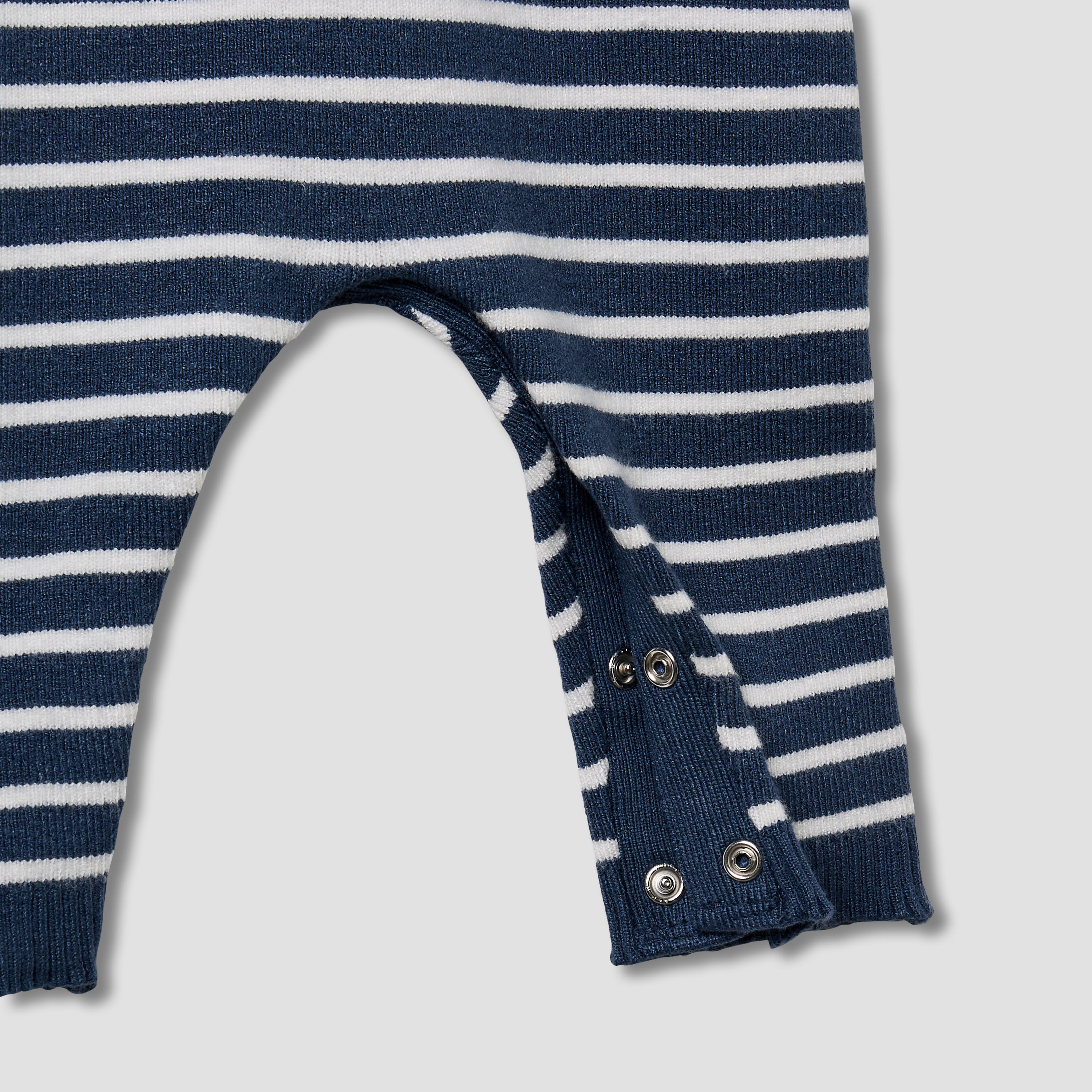 Juniors Hooded Sleepsuit with Stripes - Cotton - Long Sleeves-baby-boys-clothing-winterwear-sleepsuits-image-4