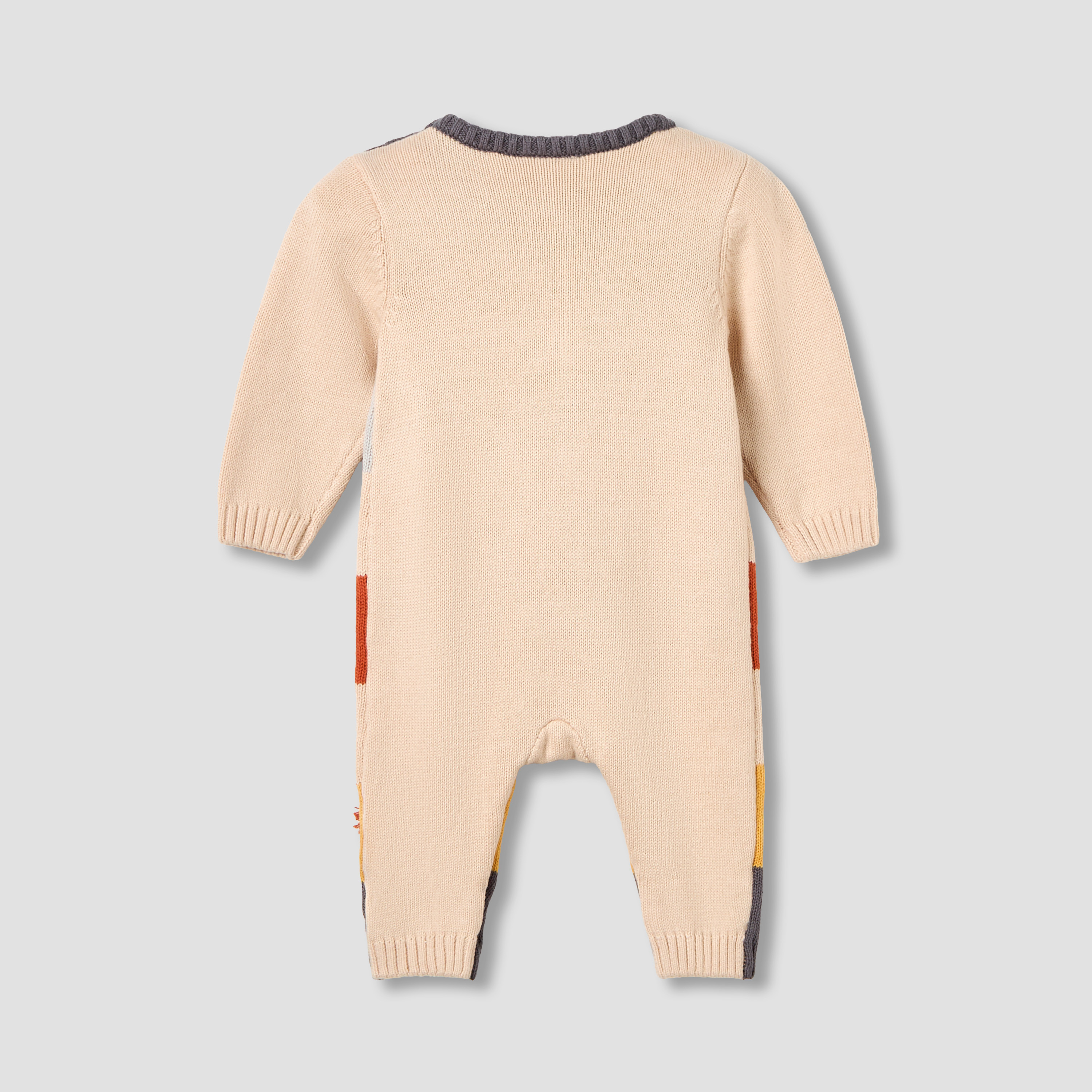 Juniors Cotton Round Neck Long Sleeves Sleepsuit with Animal Applique-baby-boys-clothing-winterwear-sleepsuits-image-2