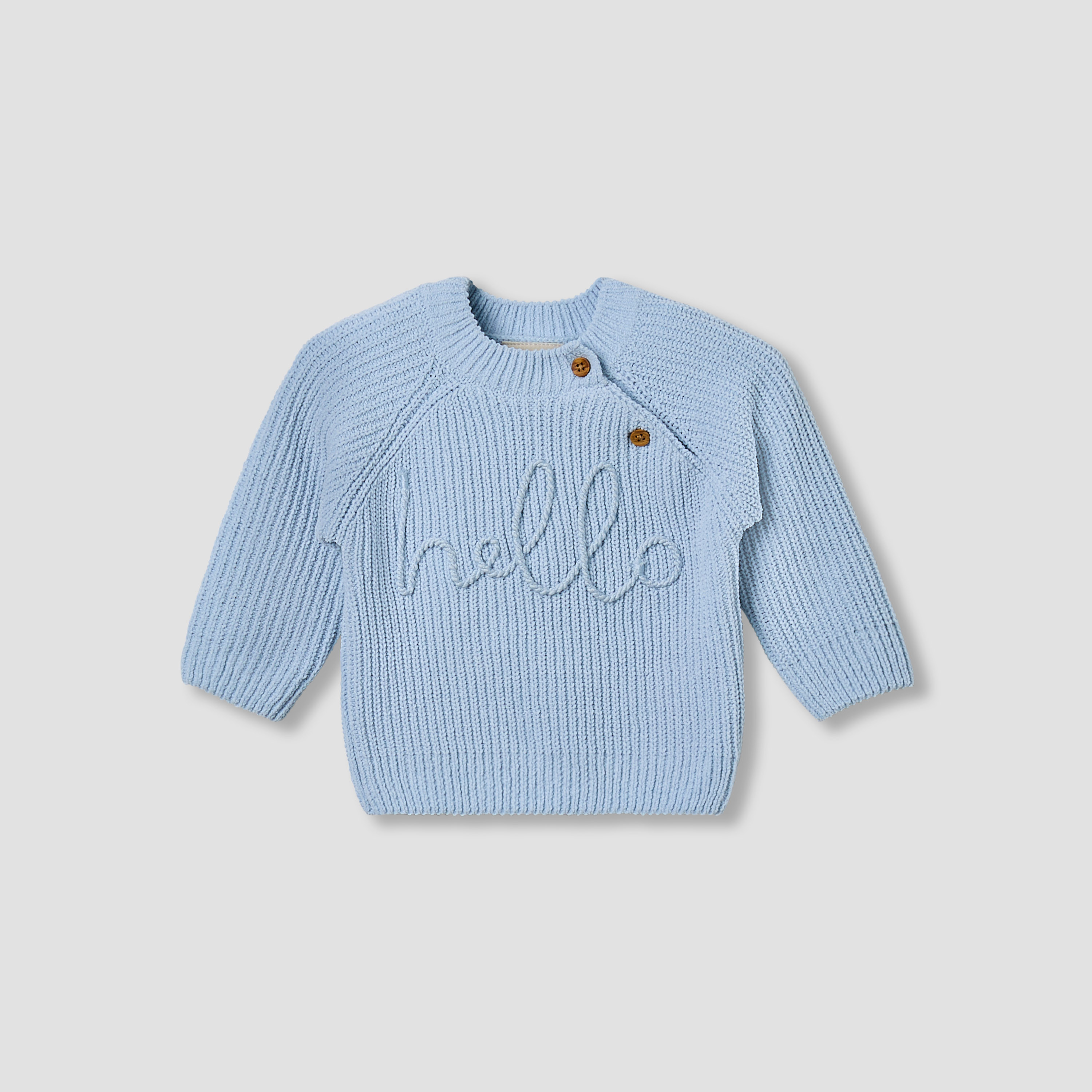 كنزة بياقة مستديرة بنسيج محبوك للبنات من جونيورز - بأكمام طويلة-baby-boys-clothing-winterwear-jumpersandcardigans-image-4