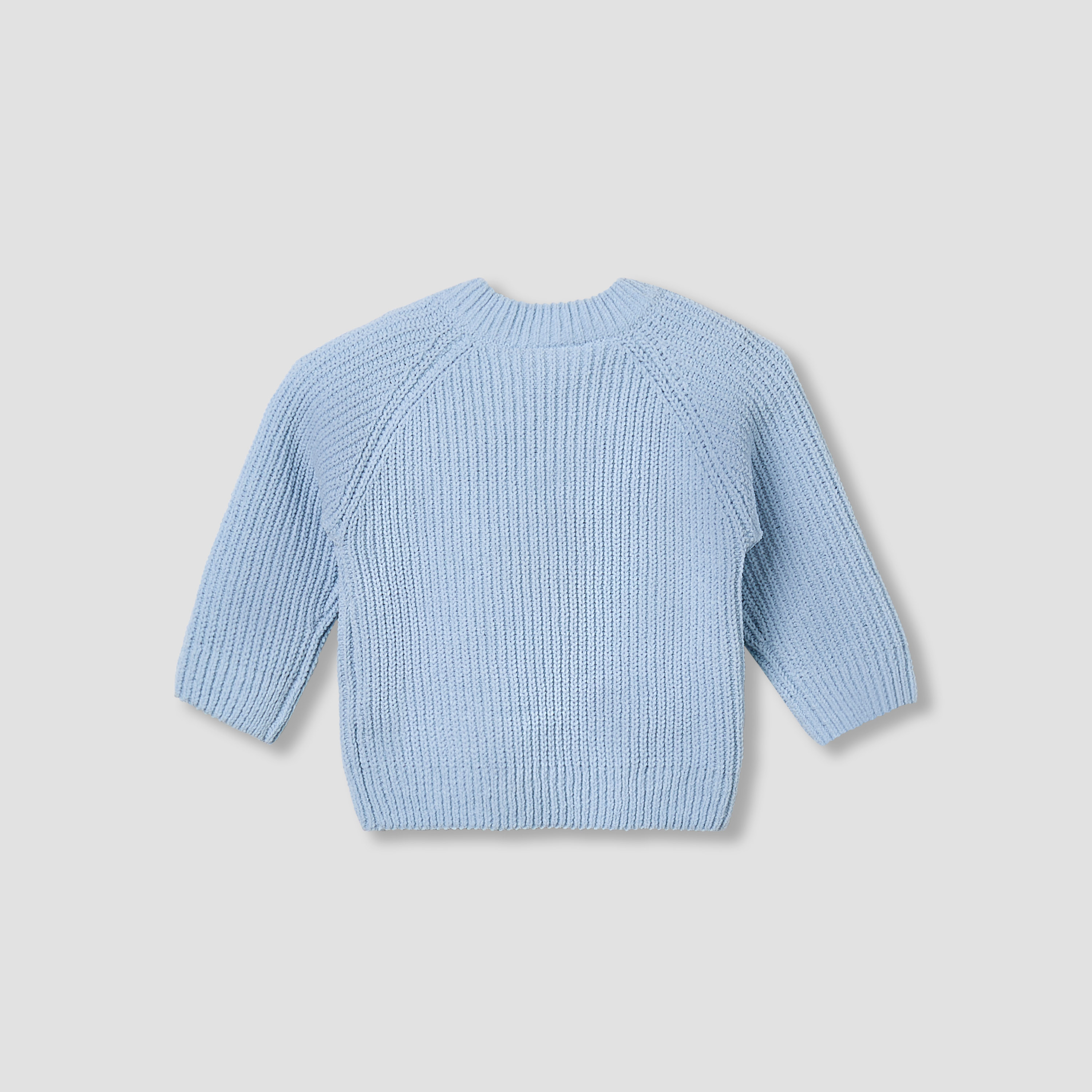 كنزة بياقة مستديرة بنسيج محبوك للبنات من جونيورز - بأكمام طويلة-baby-boys-clothing-winterwear-jumpersandcardigans-image-3