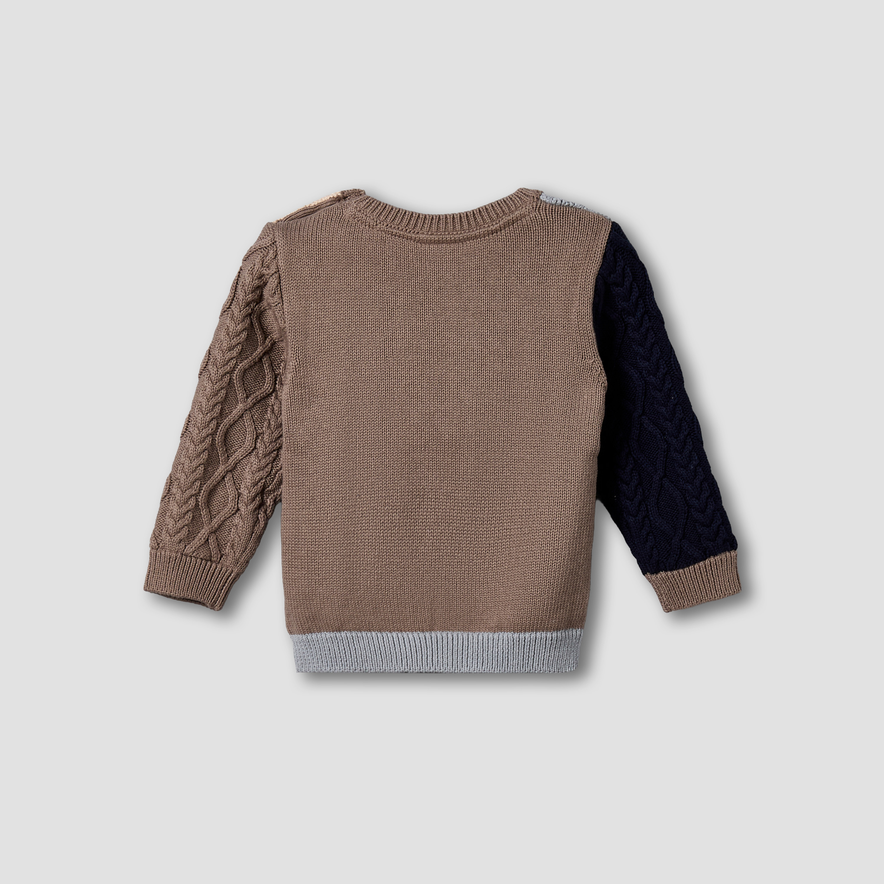 كنزة بياقة ضيقة وتصميم حياكة من جونيورز-baby-boys-clothing-winterwear-jumpersandcardigans-image-3