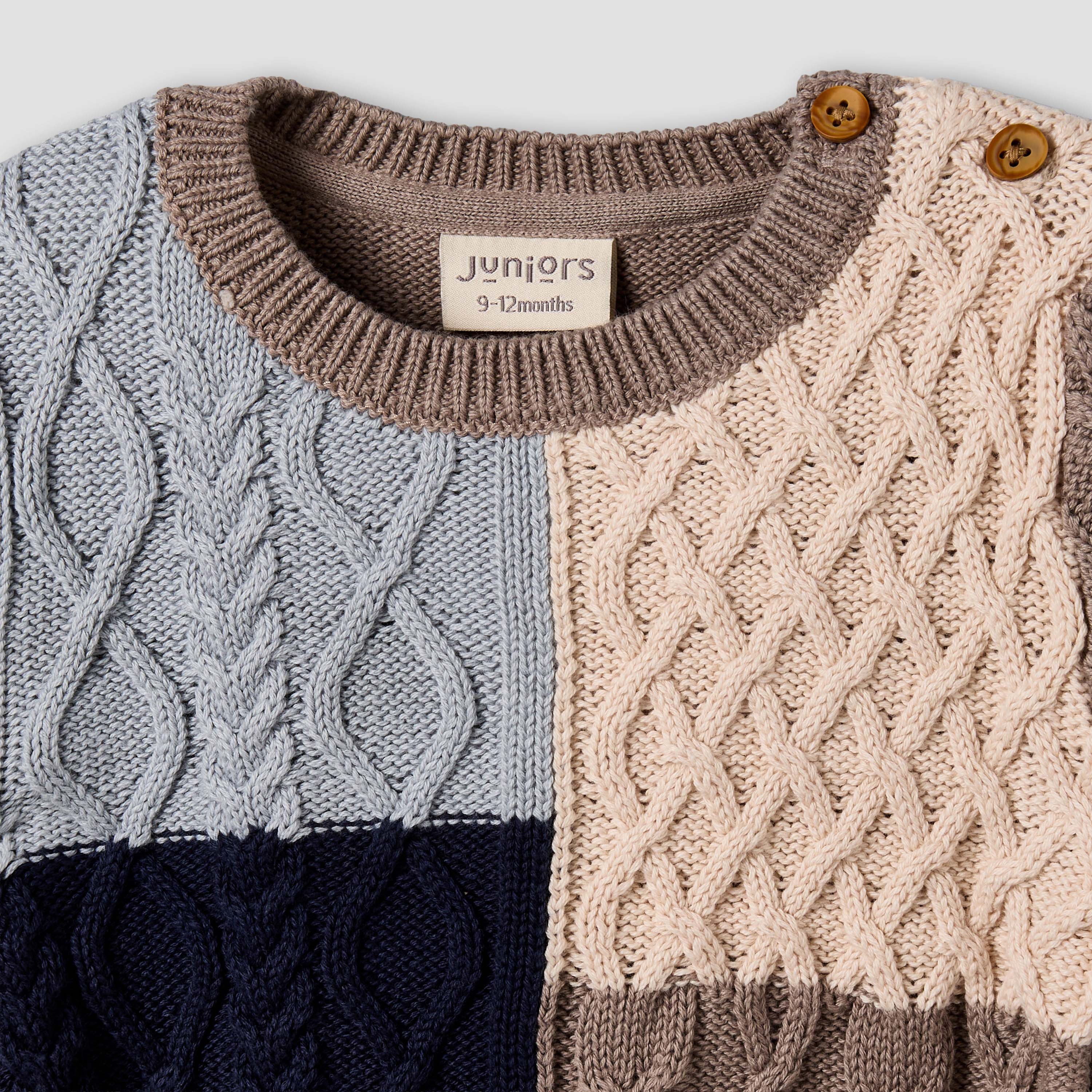 كنزة بياقة ضيقة وتصميم حياكة من جونيورز-baby-boys-clothing-winterwear-jumpersandcardigans-image-2