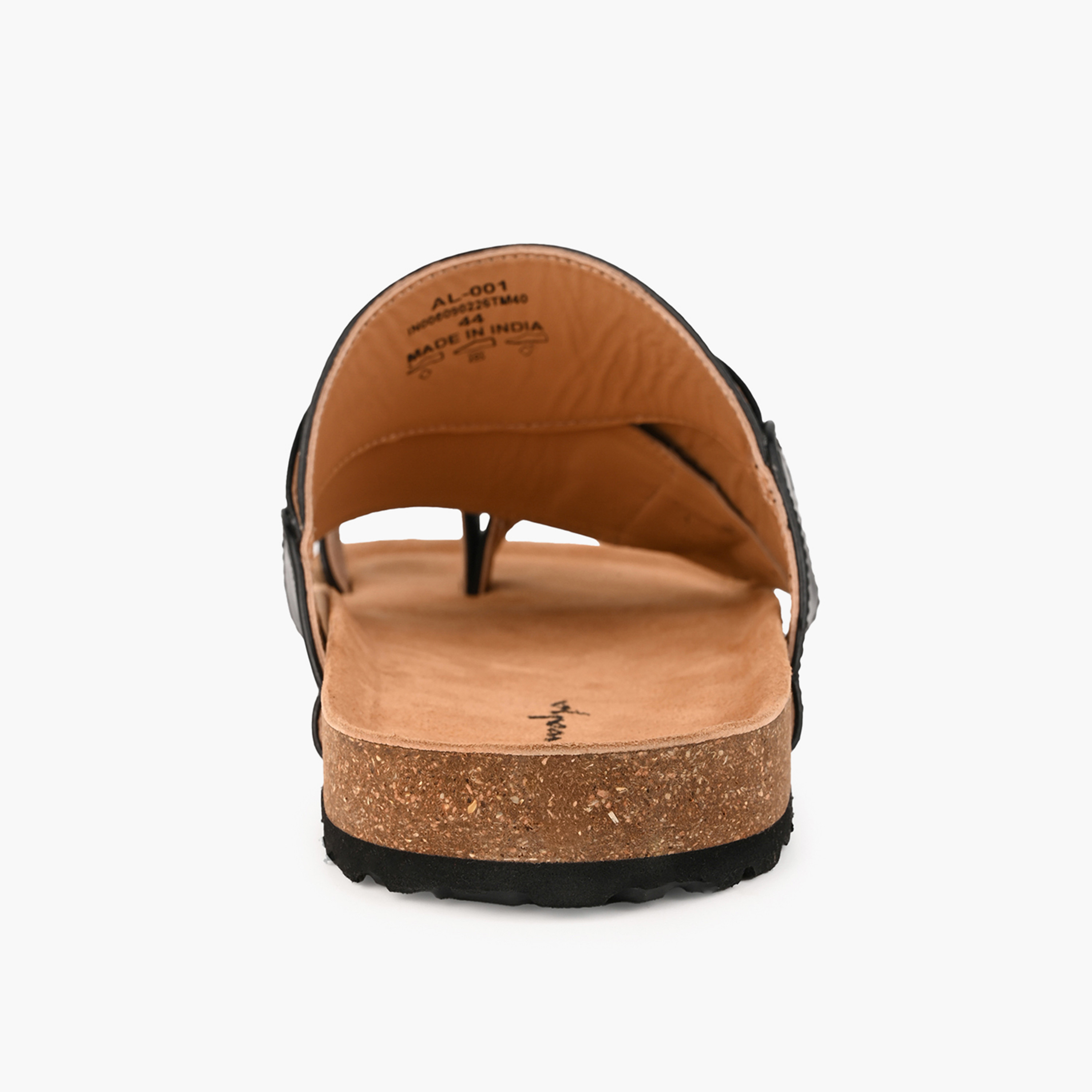 Al Waha Men Textured Leather Arabic Sandals-men-shoes-sandals-image-3