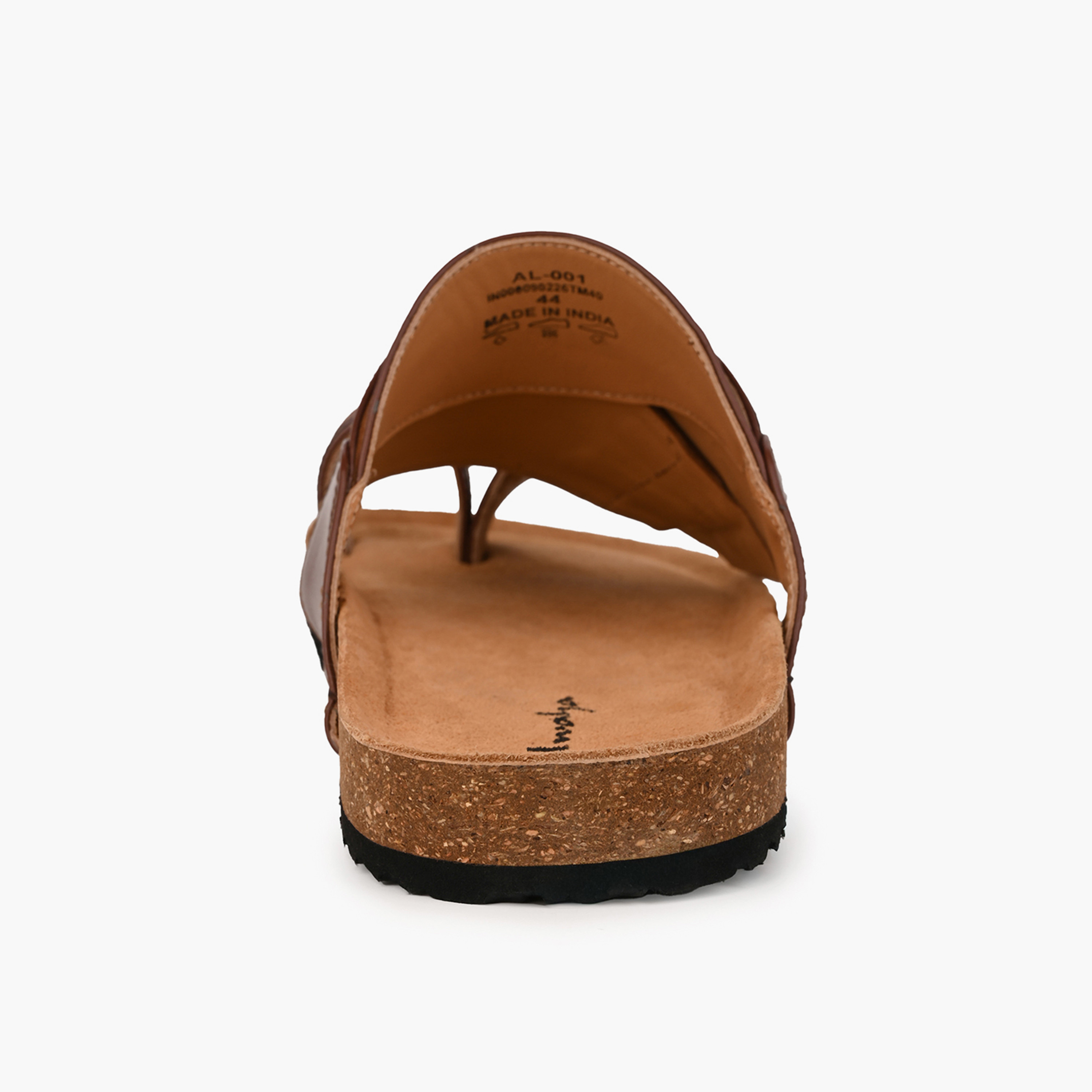 Al Waha Men Textured Leather Arabic Sandals-men-shoes-sandals-image-3